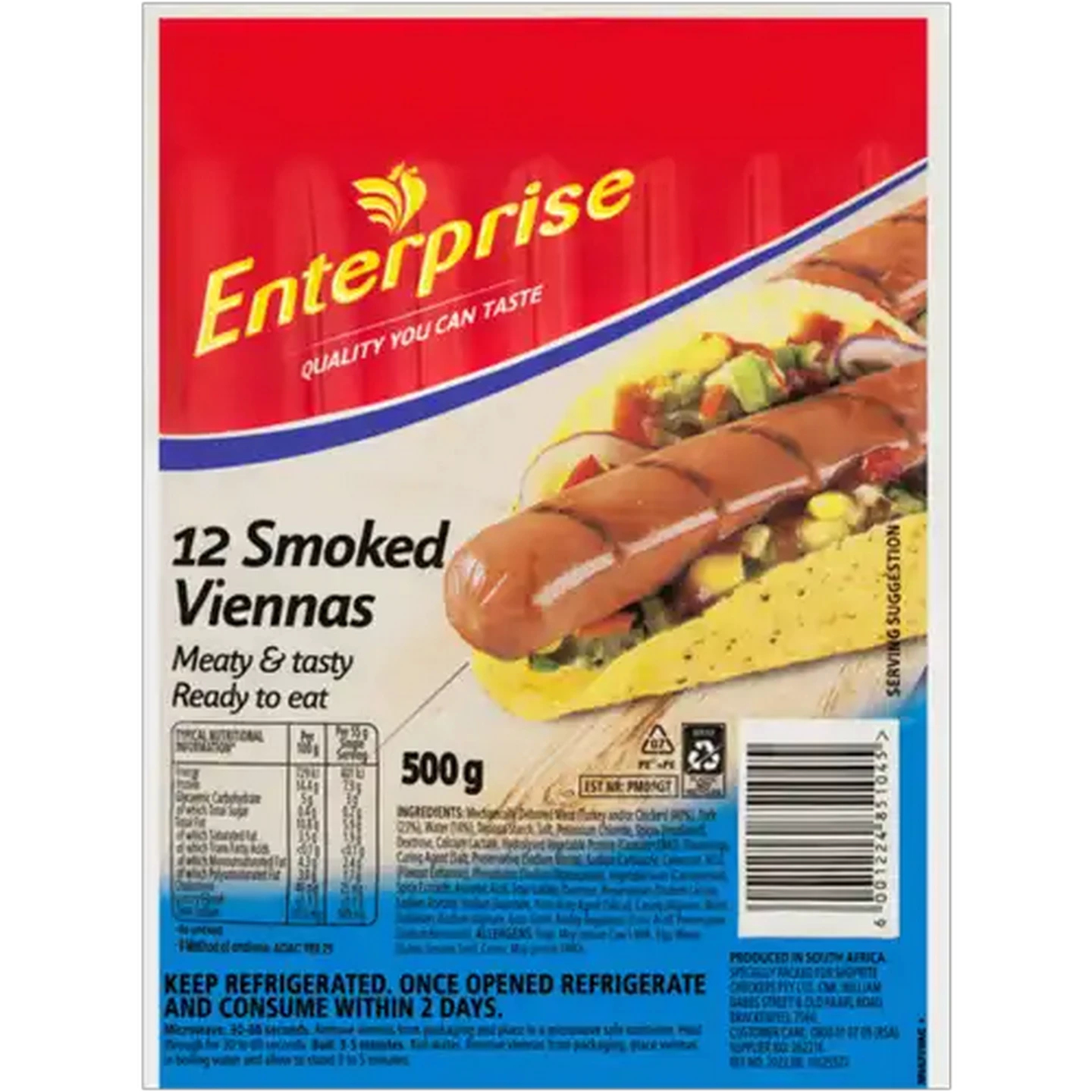 Image of Enterprise Smoked Viennas 500g
