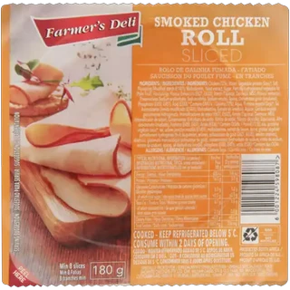 Farmer's Deli Sliced Smoked Chicken Roll 180g