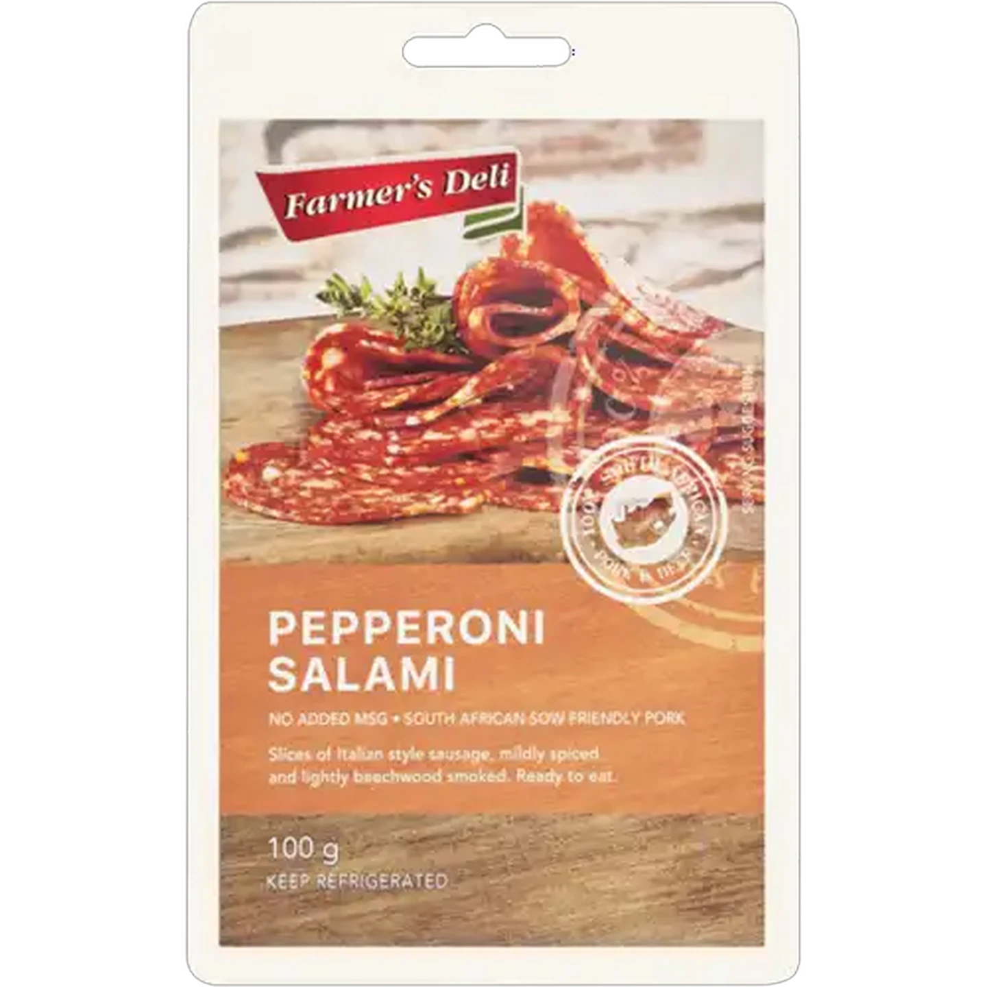 Image of Farmer's Deli Pepperoni Salami 100g