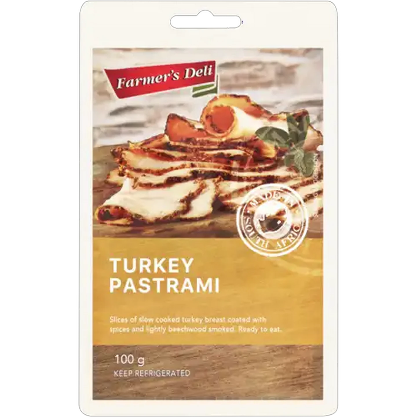 Image of Farmer's Deli Turkey Pastrami 100g