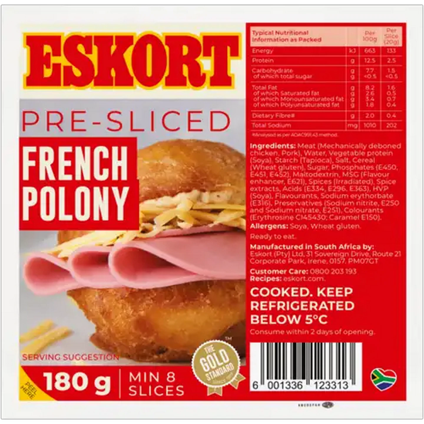 Image of Eskort Pre-Sliced French Polony 180g