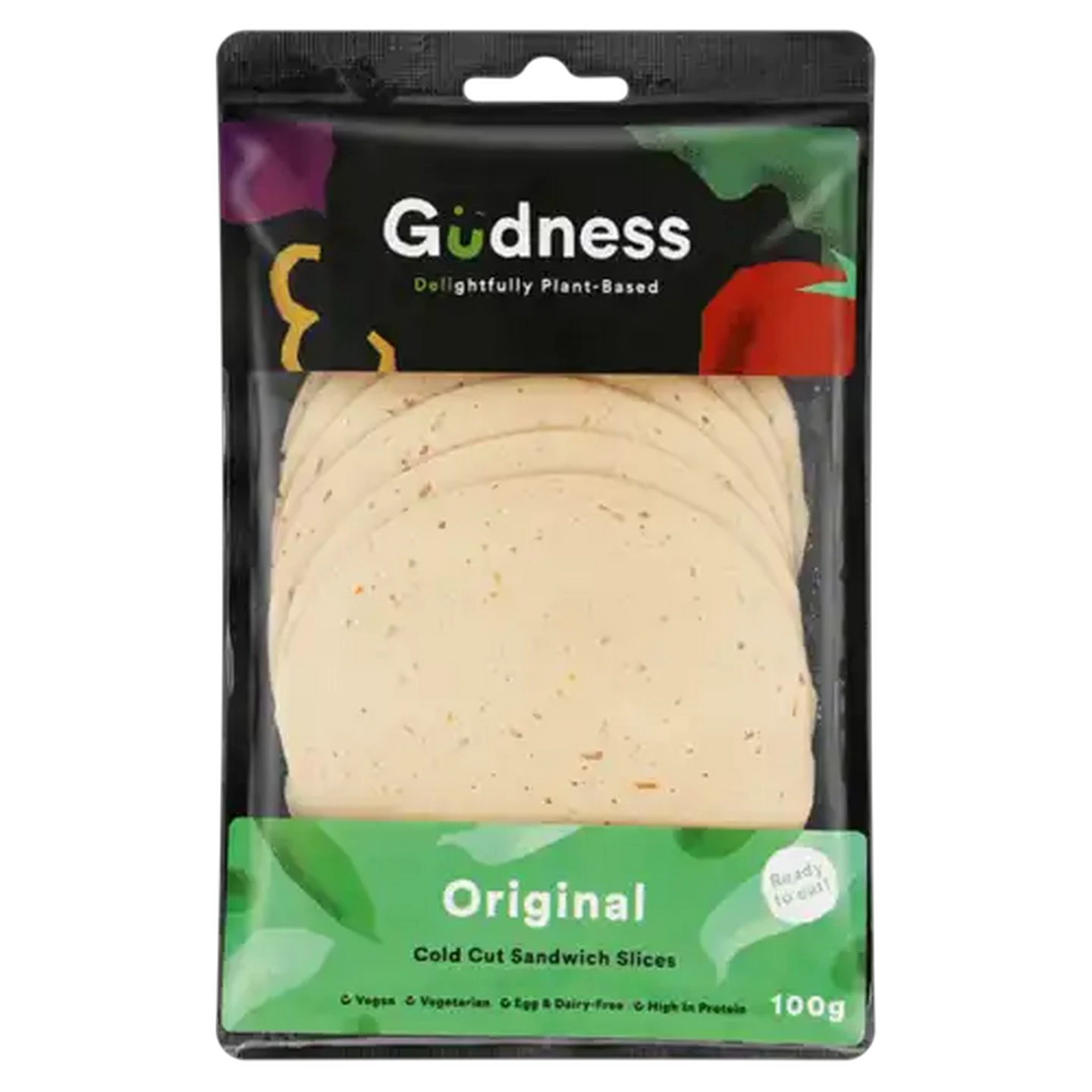 Image of Gudness Original Plant-Based Cold Cut Sandwich Slices 100g
