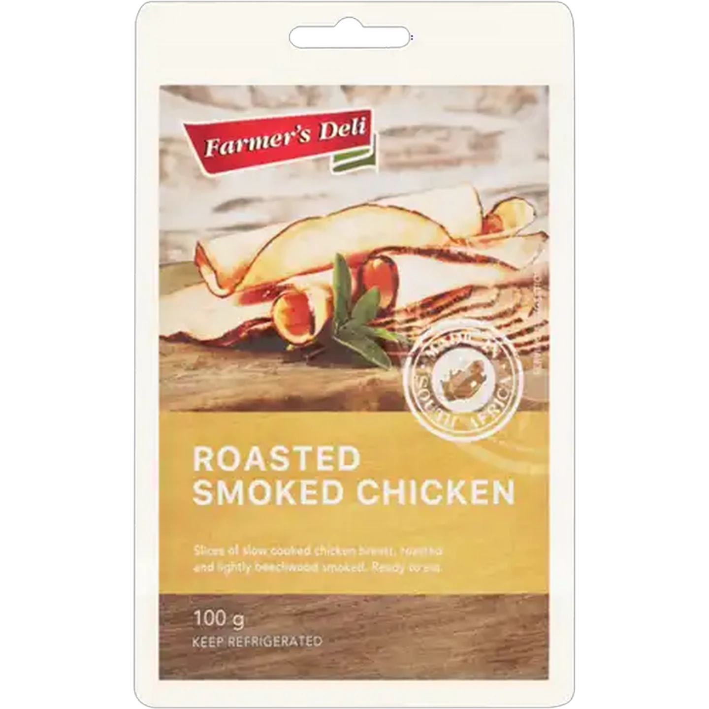 Image of Farmer's Deli Roasted Smoked Chicken 100g