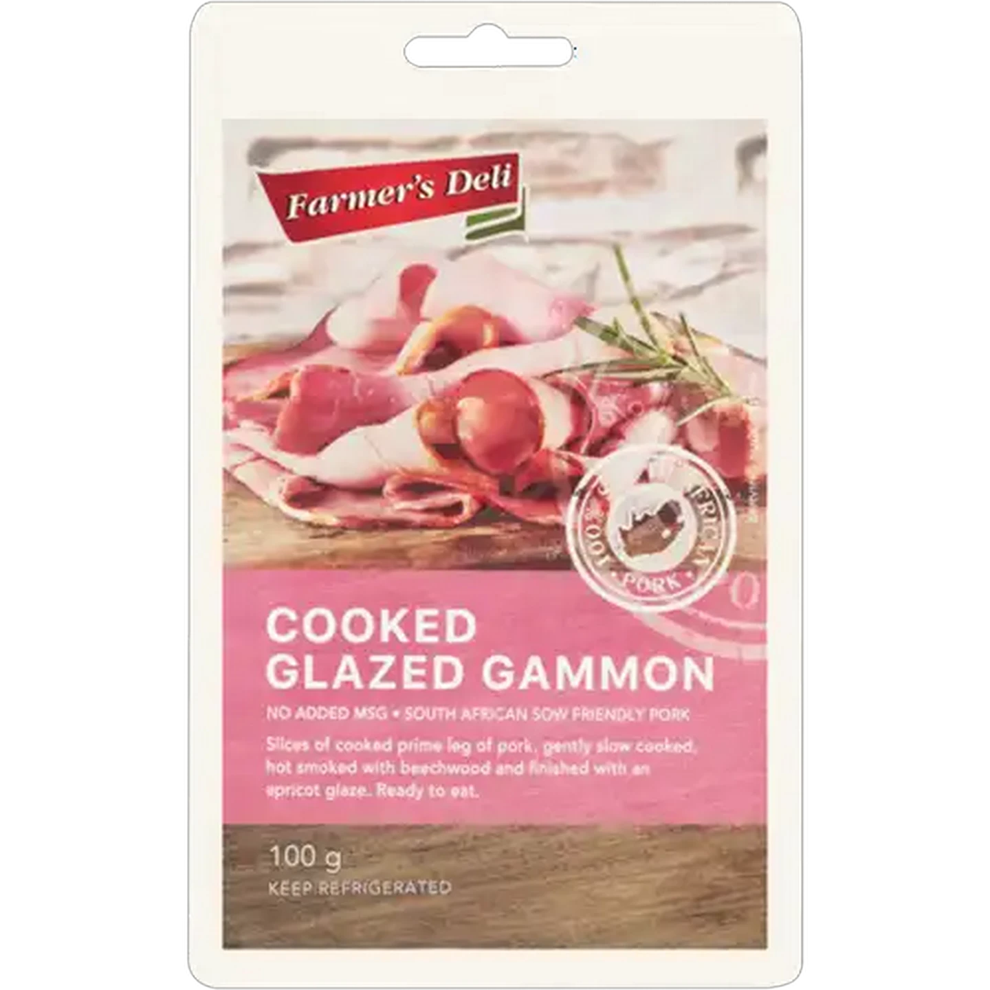 Image of Farmer's Deli Cooked Glazed Gammon 100g