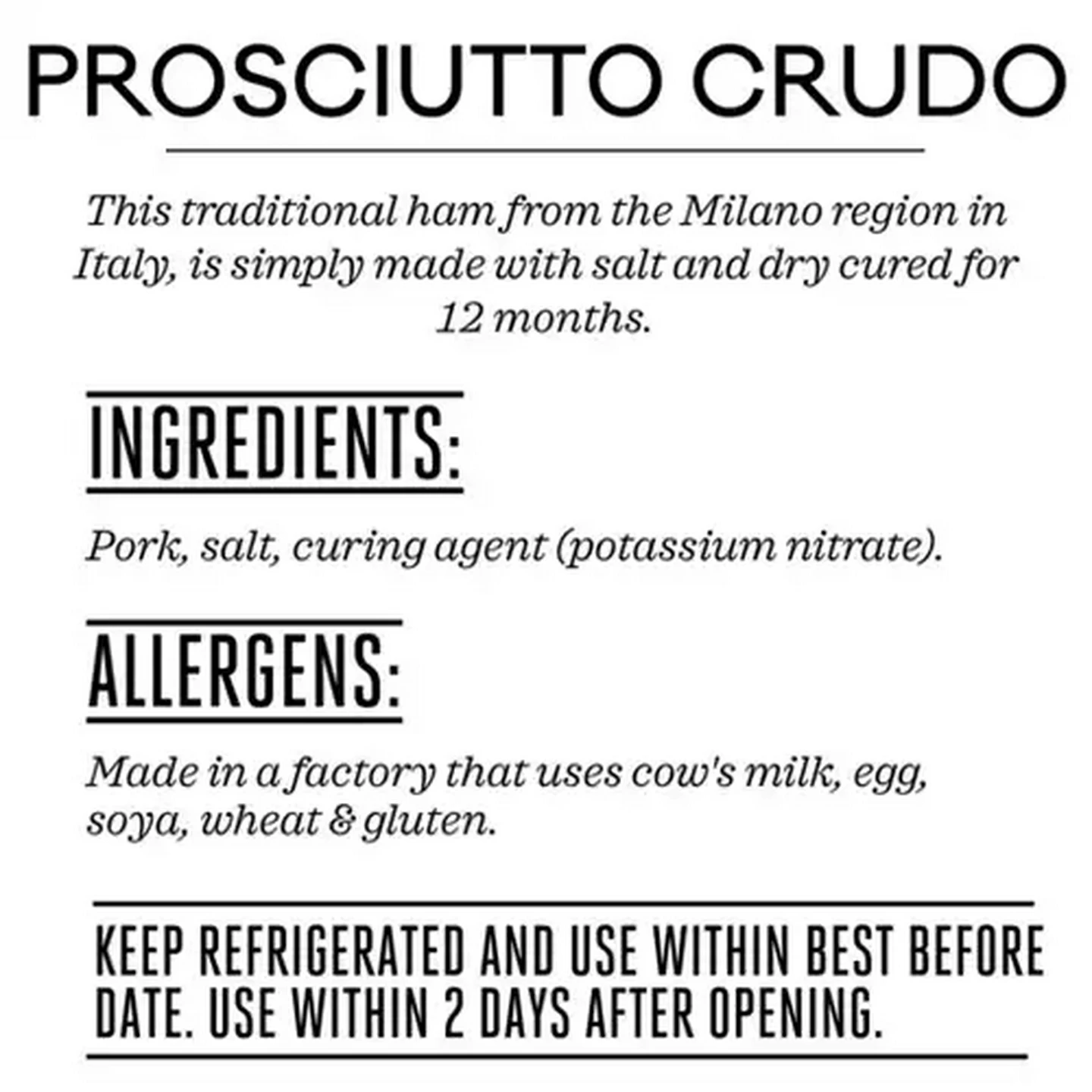 Image of Forage And Feast Prosciutto Crudo 100g