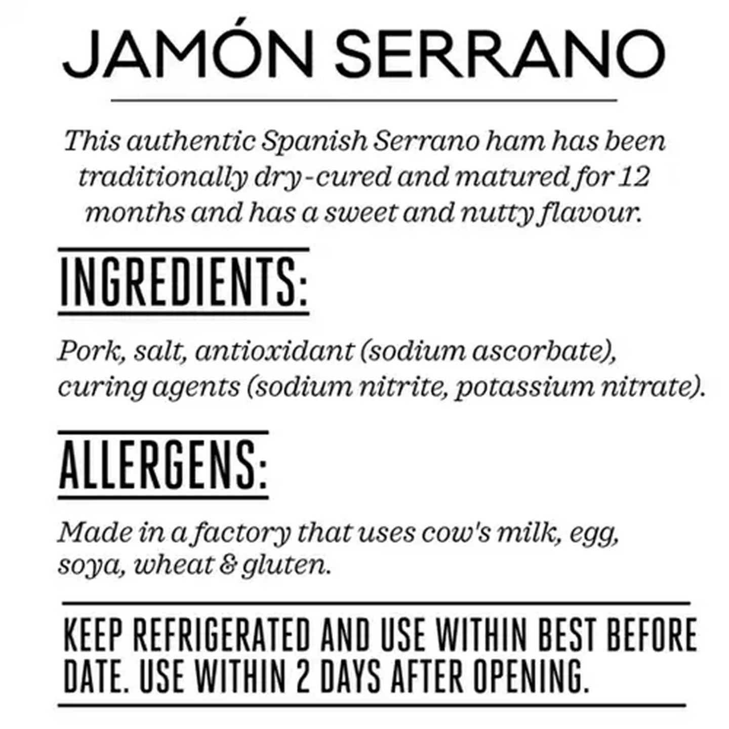 Image of Forage And Feast Jamón Serrano 100g