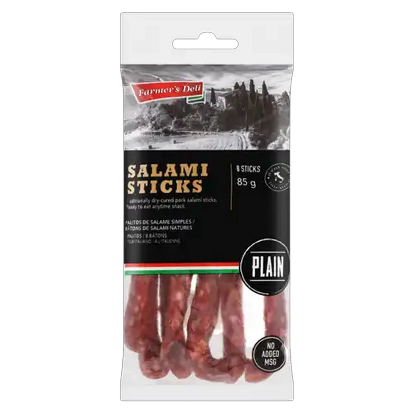 Image of Farmer's Deli Plain Salami Sticks 85g