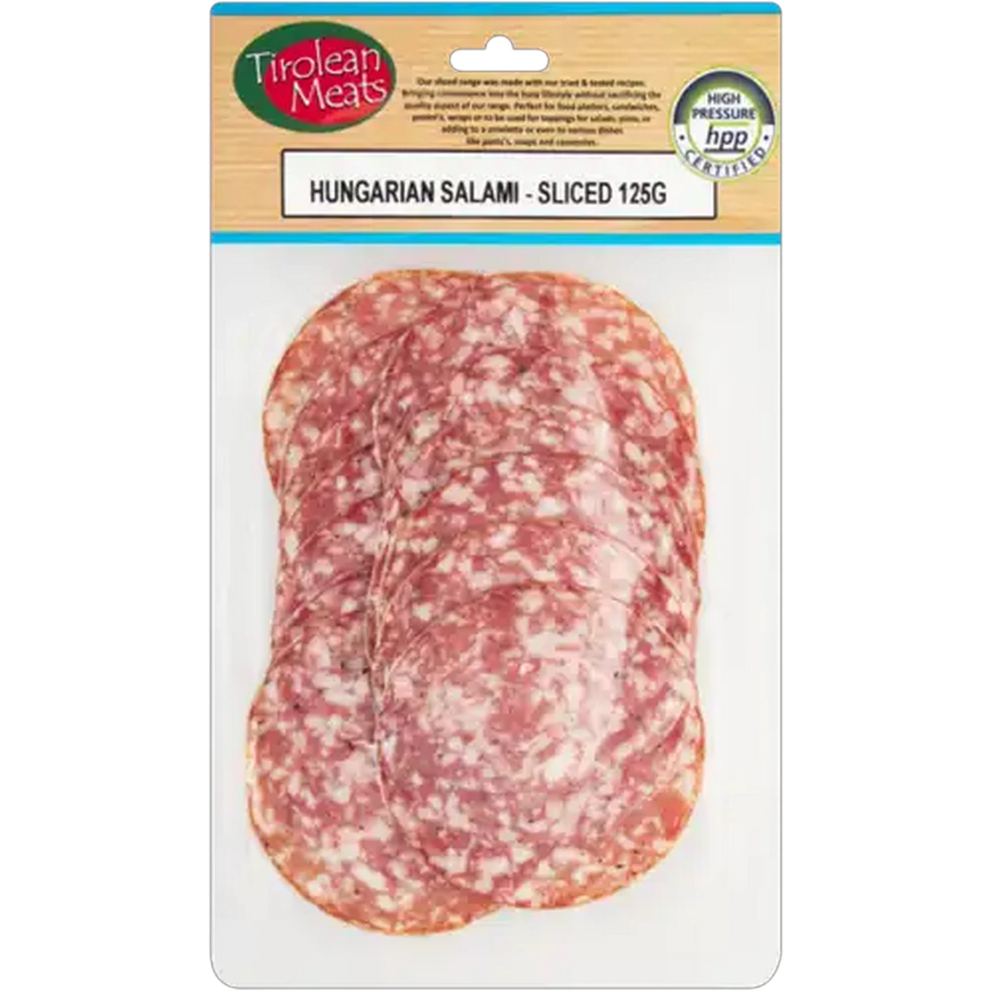 Image of Tirolean Meats Sliced Hungarian Salami 125g