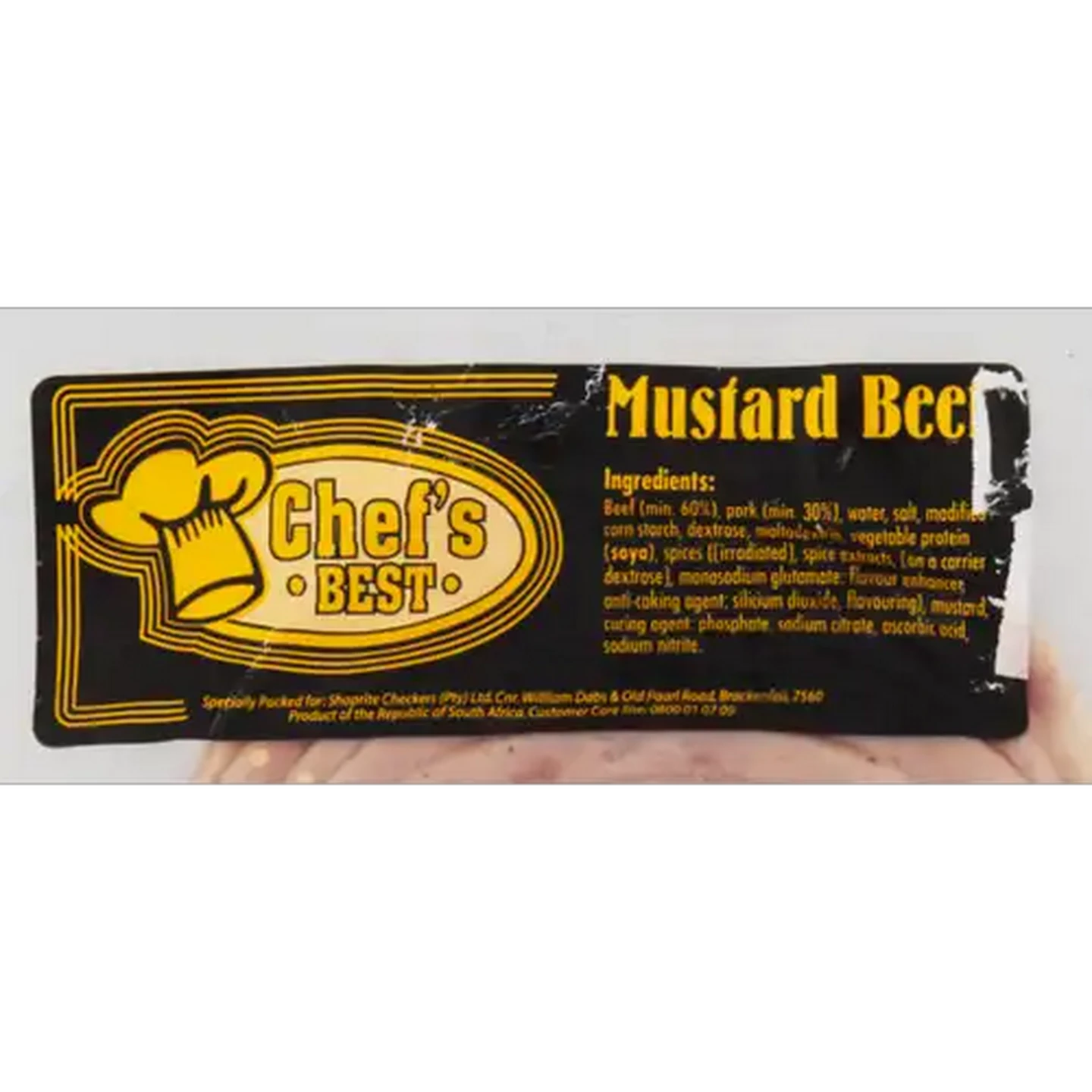 Image of Chef's Best Sliced Mustard Beef Per KG