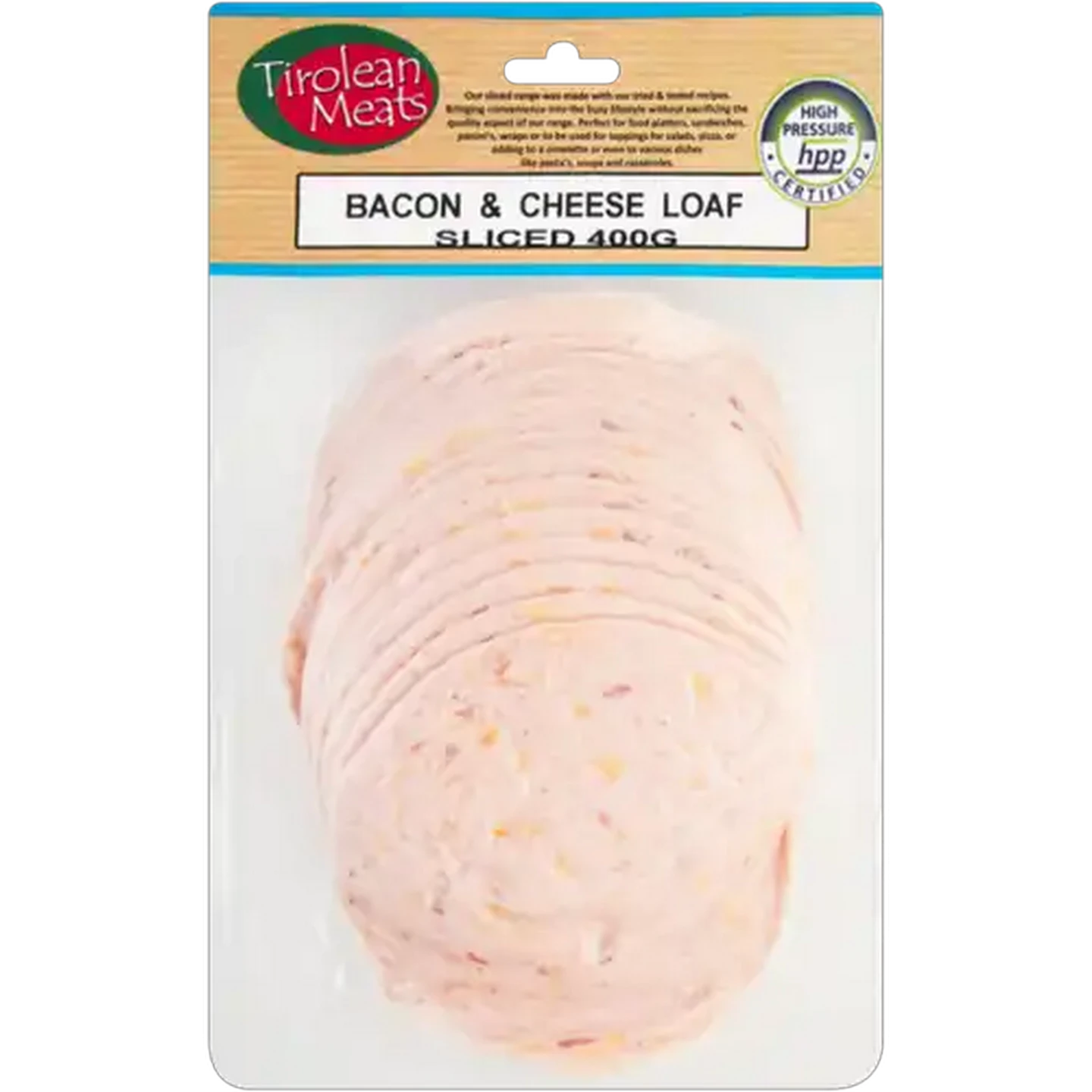 Image of Tirolean Meats Sliced Bacon & Cheese Loaf 400g