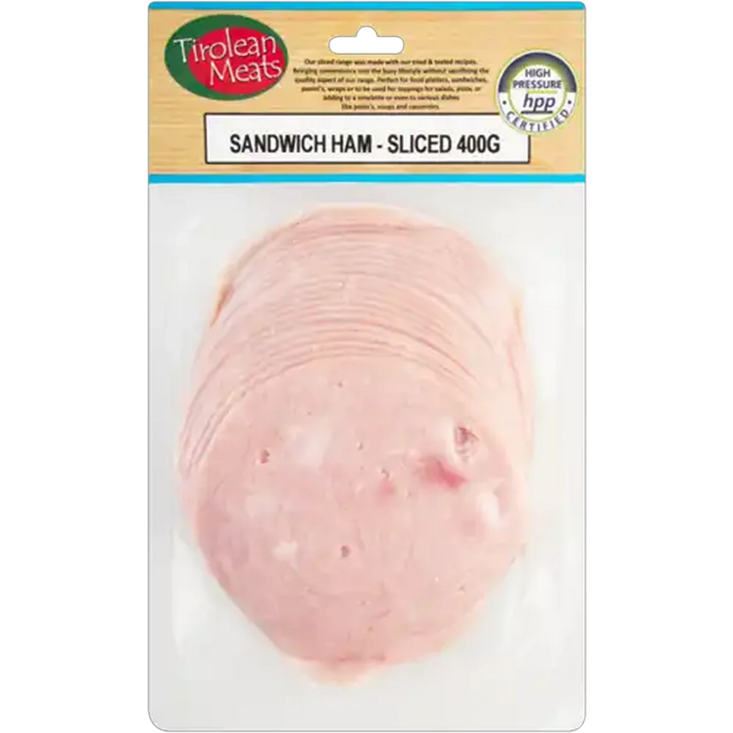 Image of Tirolean Meats Sliced Sandwich Ham 400g