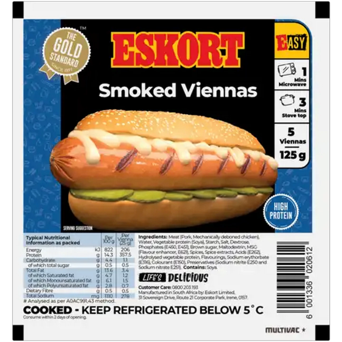 Image of Eskort Smoked Viennas 5 Pack
