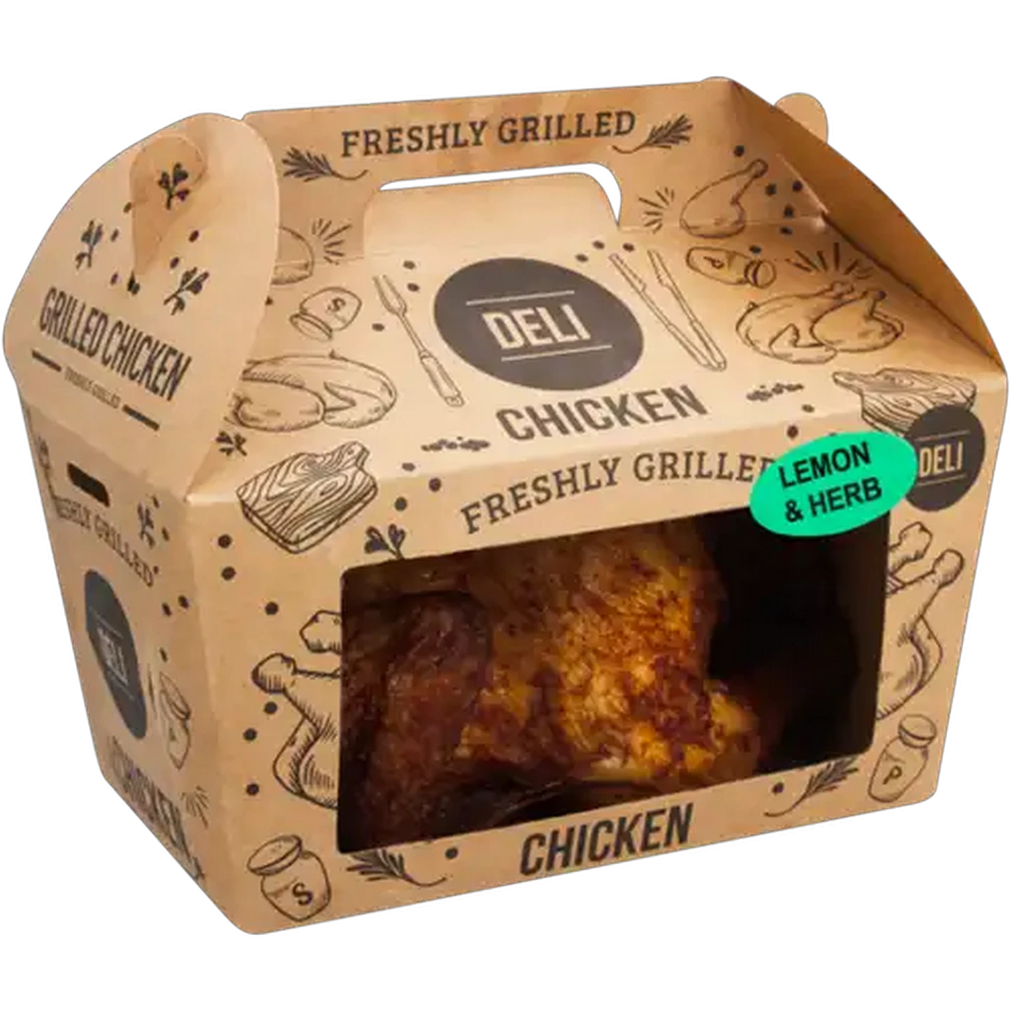 Image of Freshly Grilled Free Range Whole Lemon & Herb Chicken