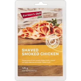 Farmer's Deli Shaved Smoked Chicken 125g