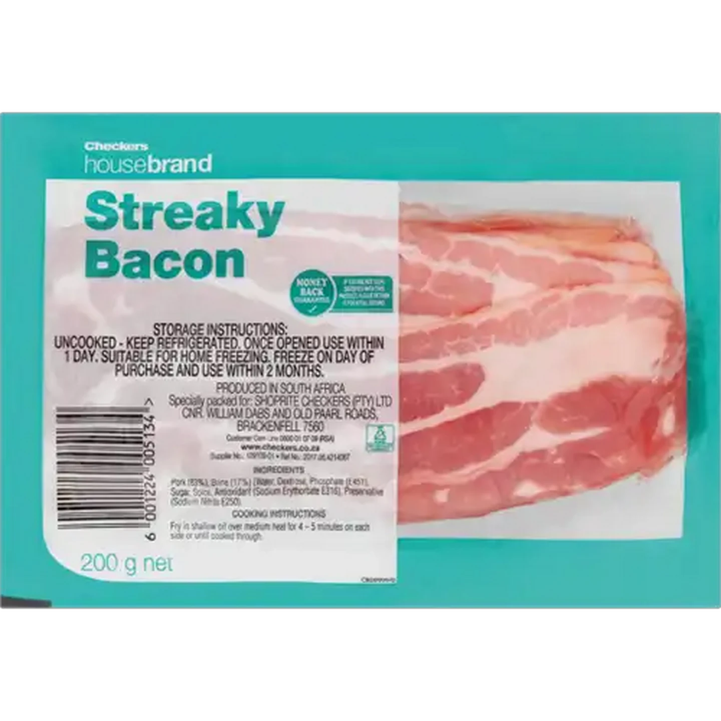 Image of Checkers Housebrand Streaky Bacon 200g