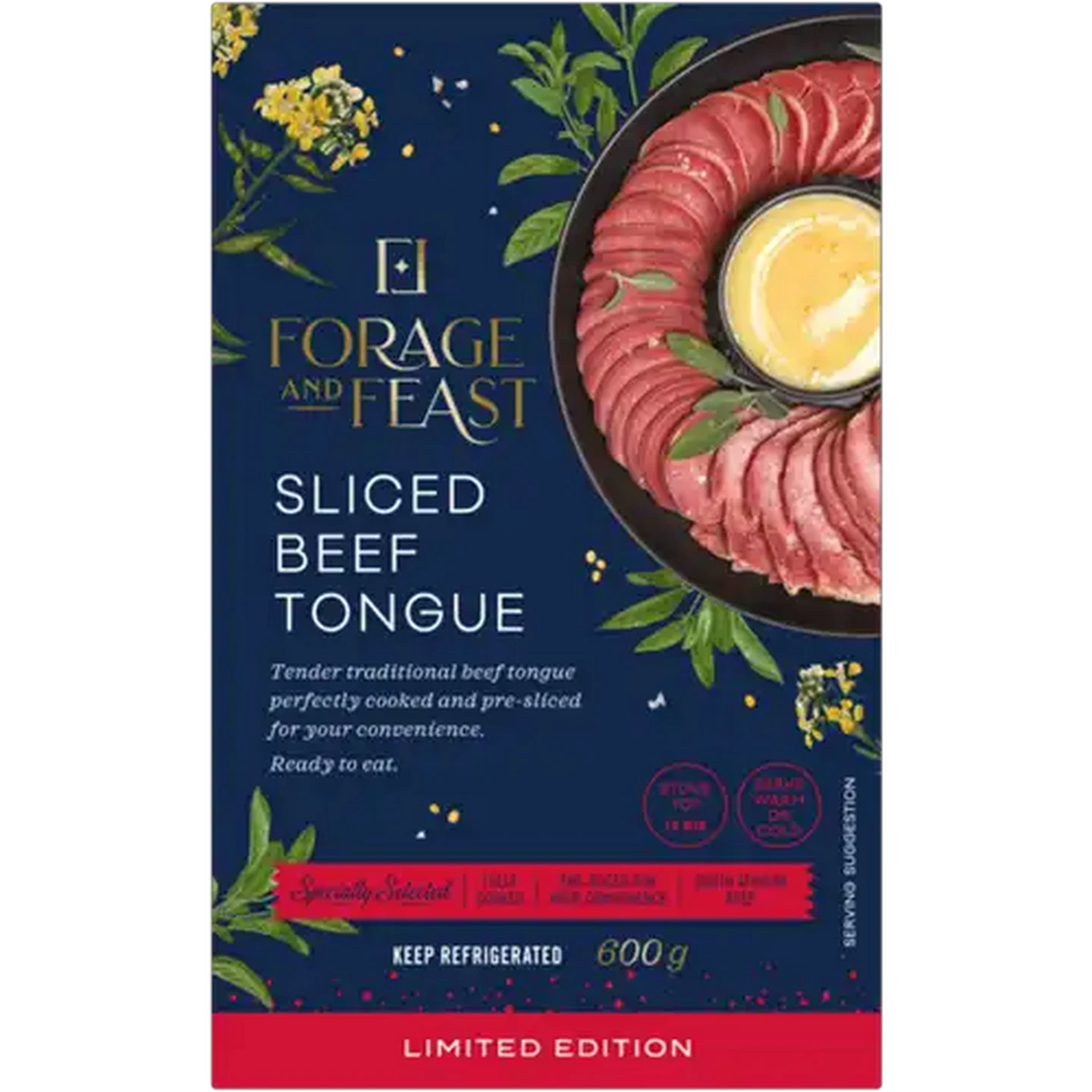 Image of Forage And Feast Limited Edition Sliced Beef Tongue 600g