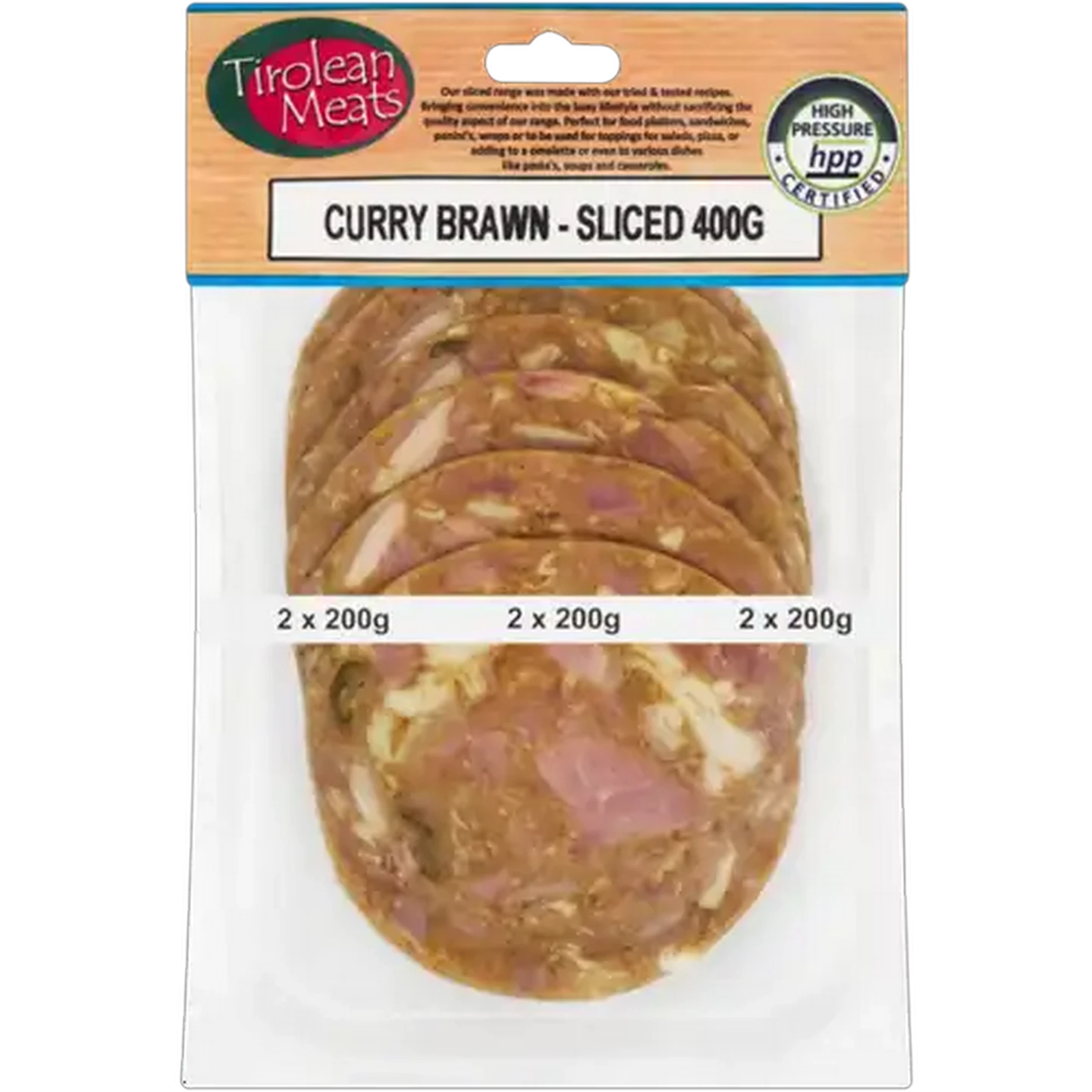 Image of Tirolean Meats Sliced Curry Brawn 400g