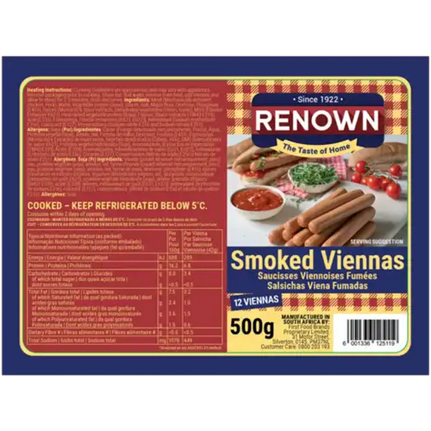 Image of Renown Smoked Viennas 12 Pack