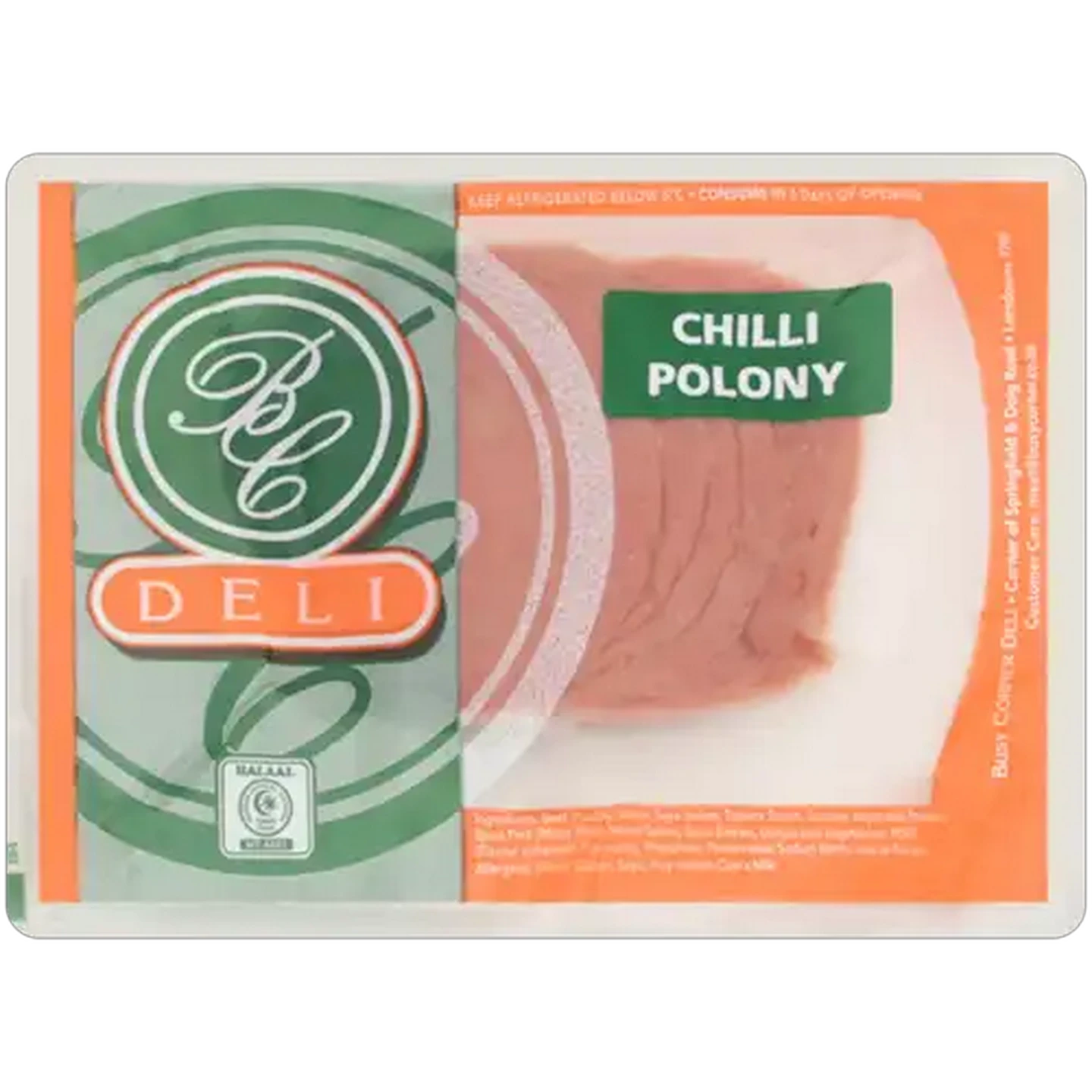Image of Busy Corner Halaal Sliced Chilli Polony 125g