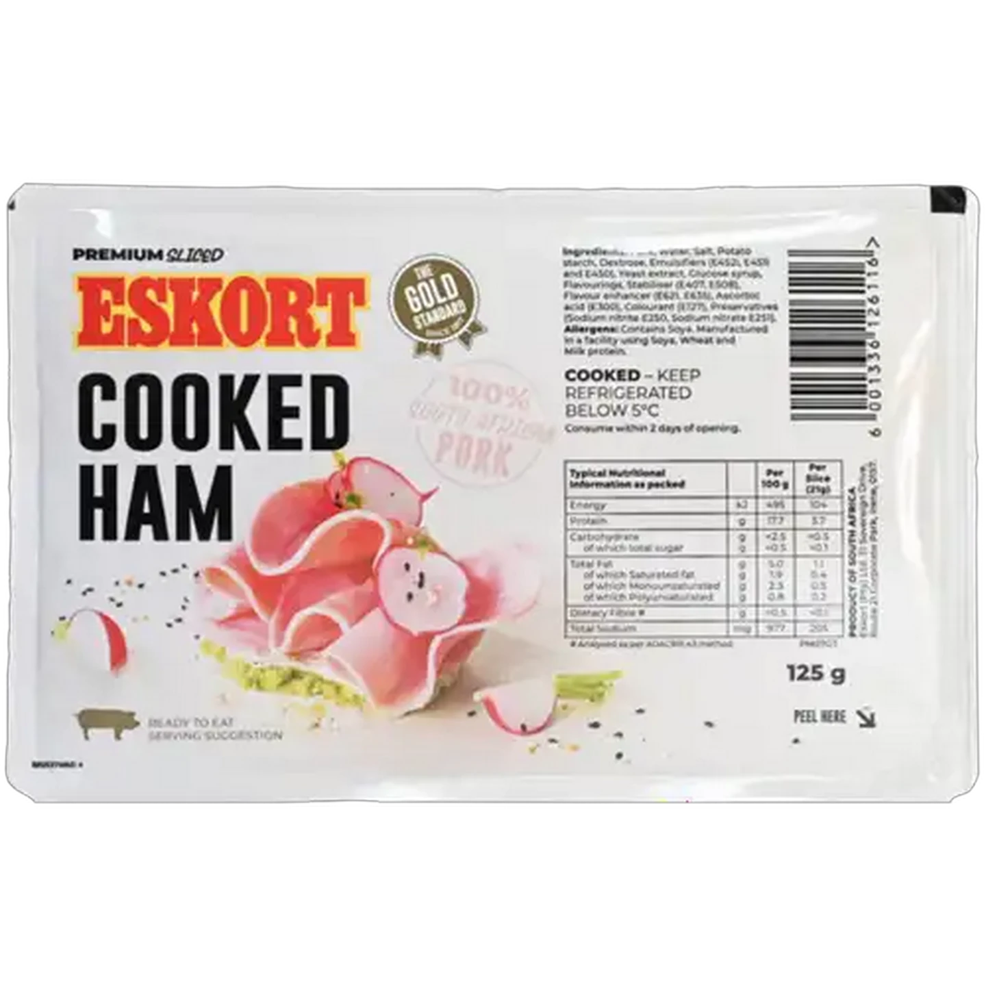 Image of Eskort Sliced Cooked Ham 125g