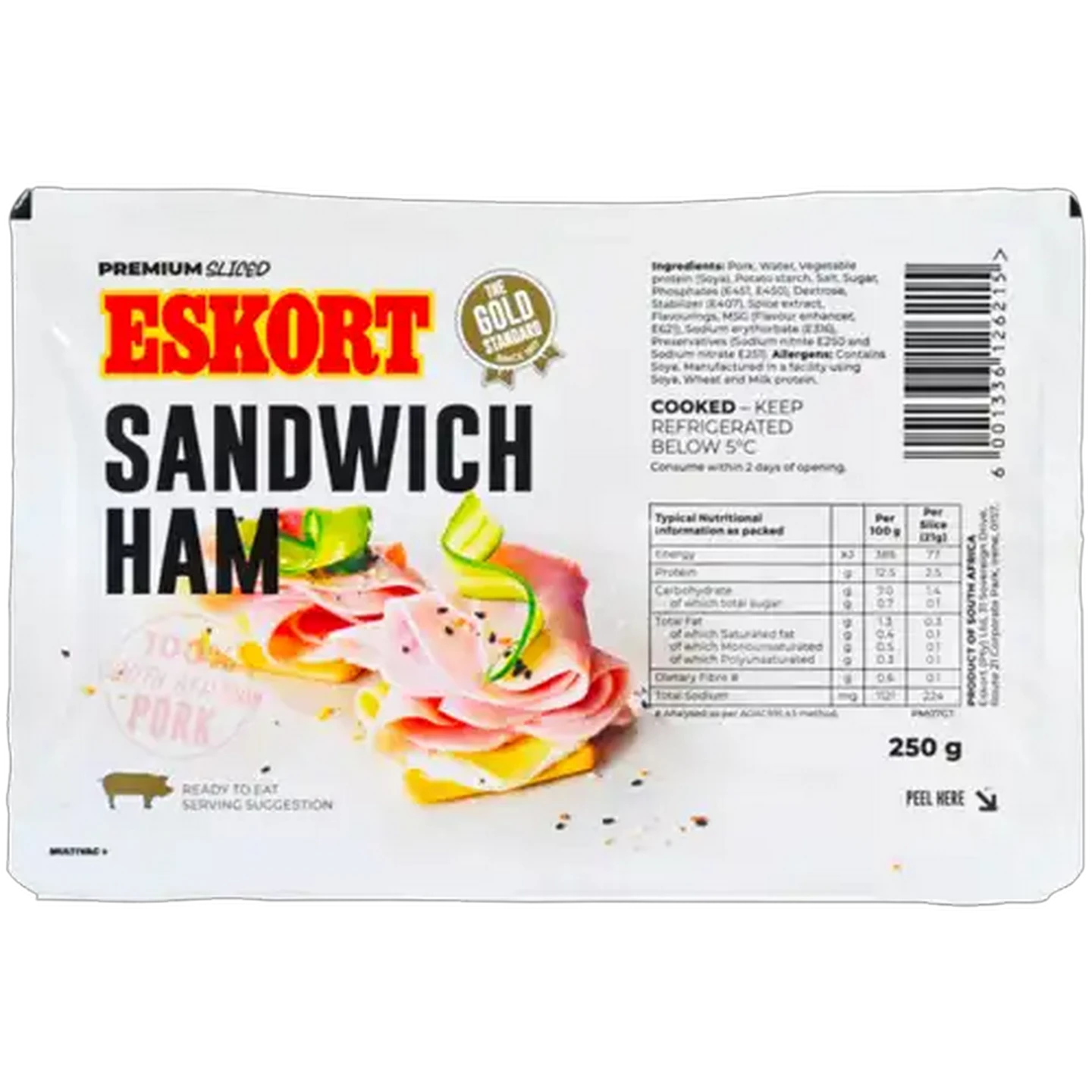 Image of Eskort Premium Sliced Sandwich Ham 250g