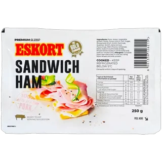 Eskort Premium Sliced Sandwich Ham 250g