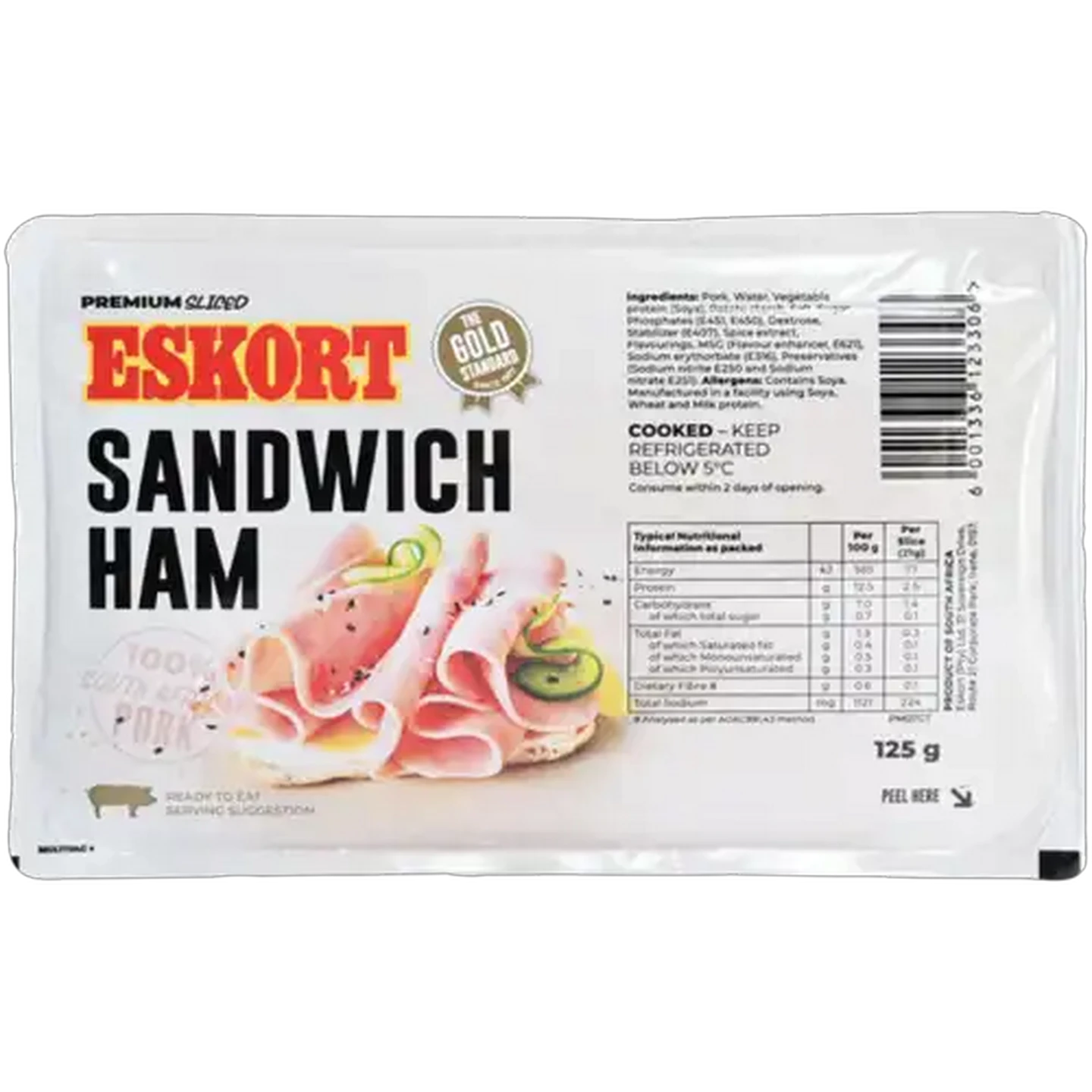 Image of Eskort Sliced Sandwich Ham 125g