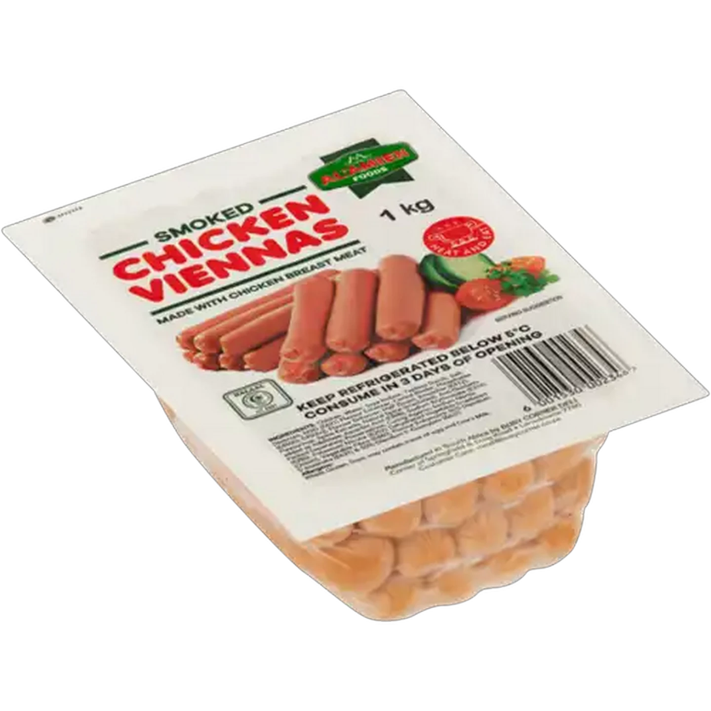Image of Al-Amien Foods Smoked Chicken Viennas 1kg