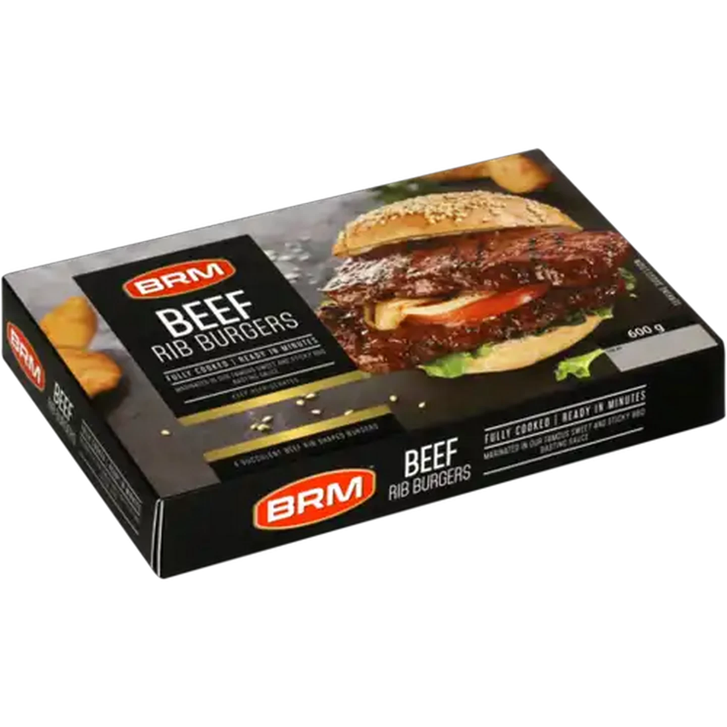 Image of BRM Frozen Beef Rib Burgers 4 Pack