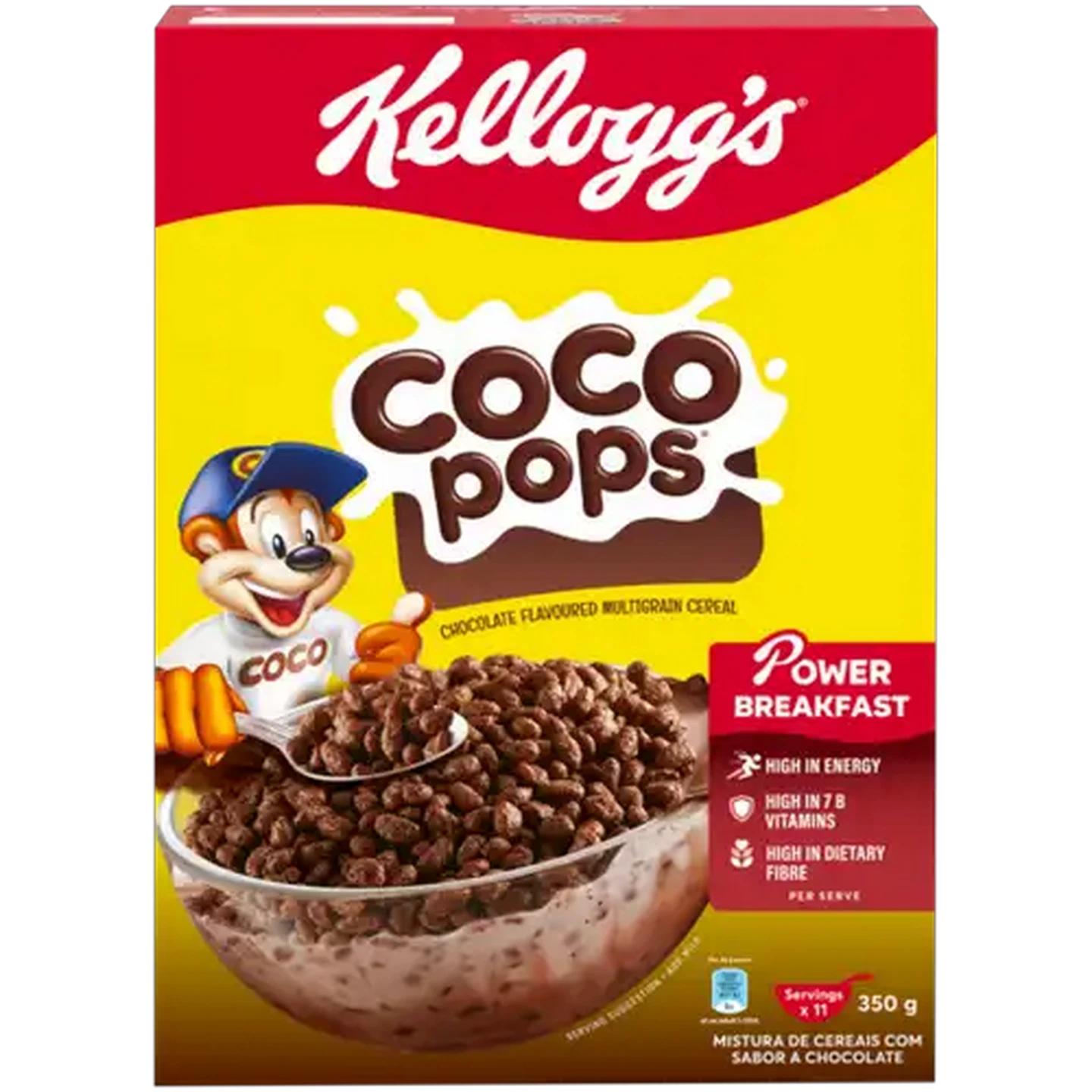 Image of Kellogg's Coco Pops Chocolate Flavoured Multigrain Cereal 350g