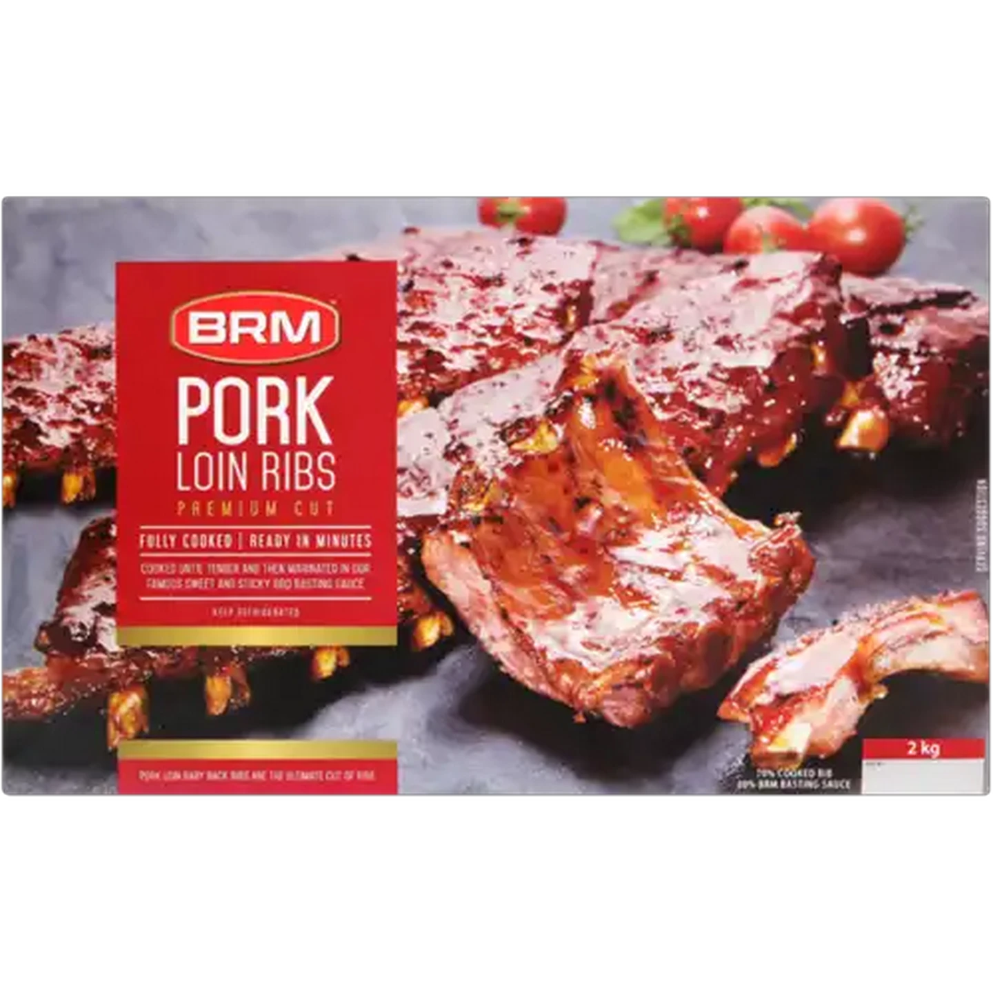 Image of BRM Pre-Cooked Premium Cut Pork Loin Ribs 2kg