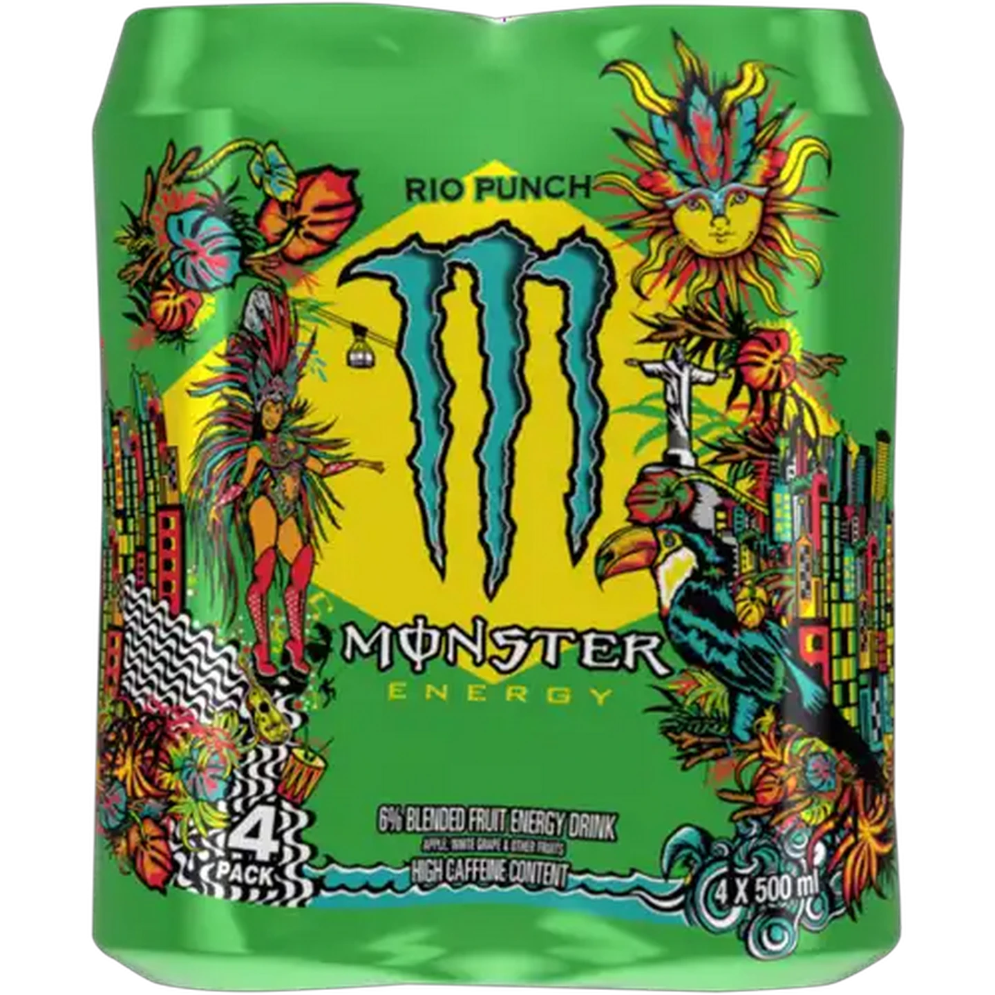Image of Monster Rio Punch 6% Blended Fruit Energy Drink 4 x 500ml
