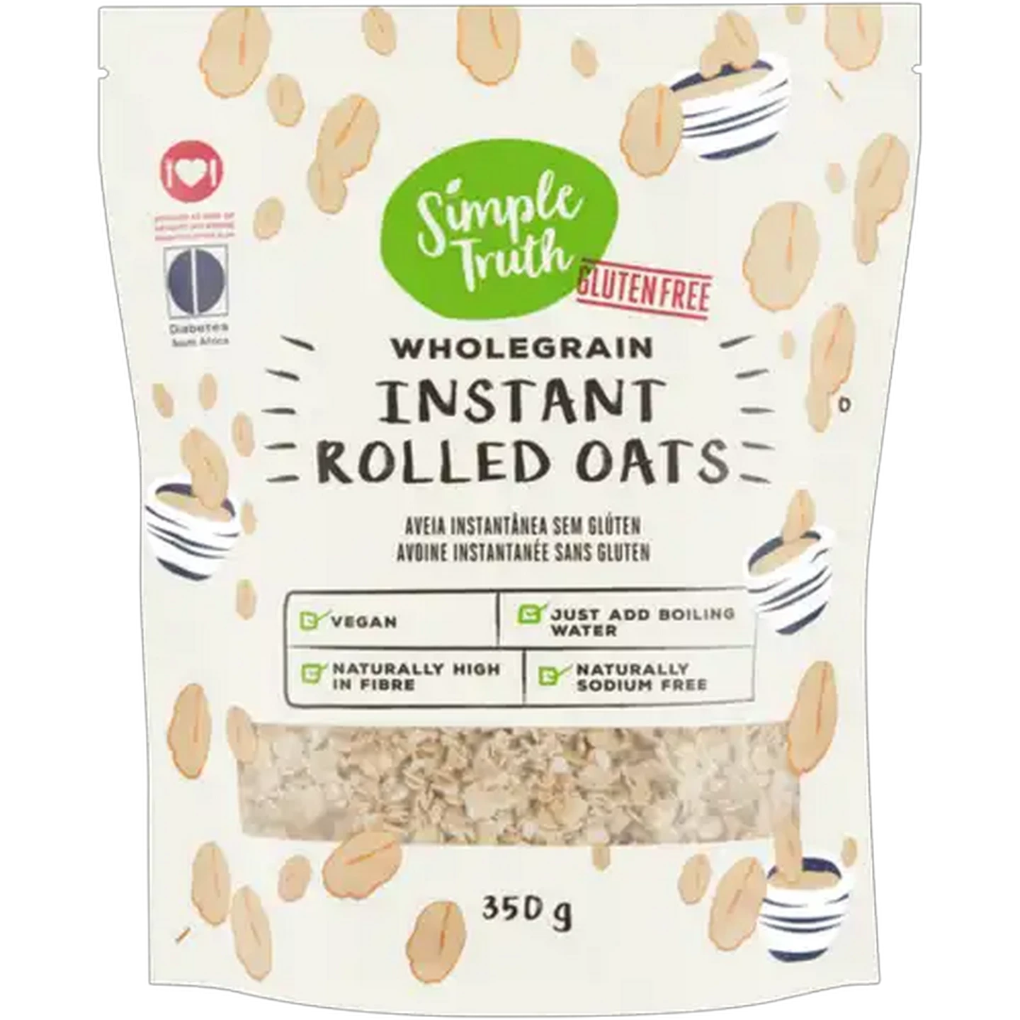 Image of Simple Truth Gluten Free Wholegrain Instant Oats 350g