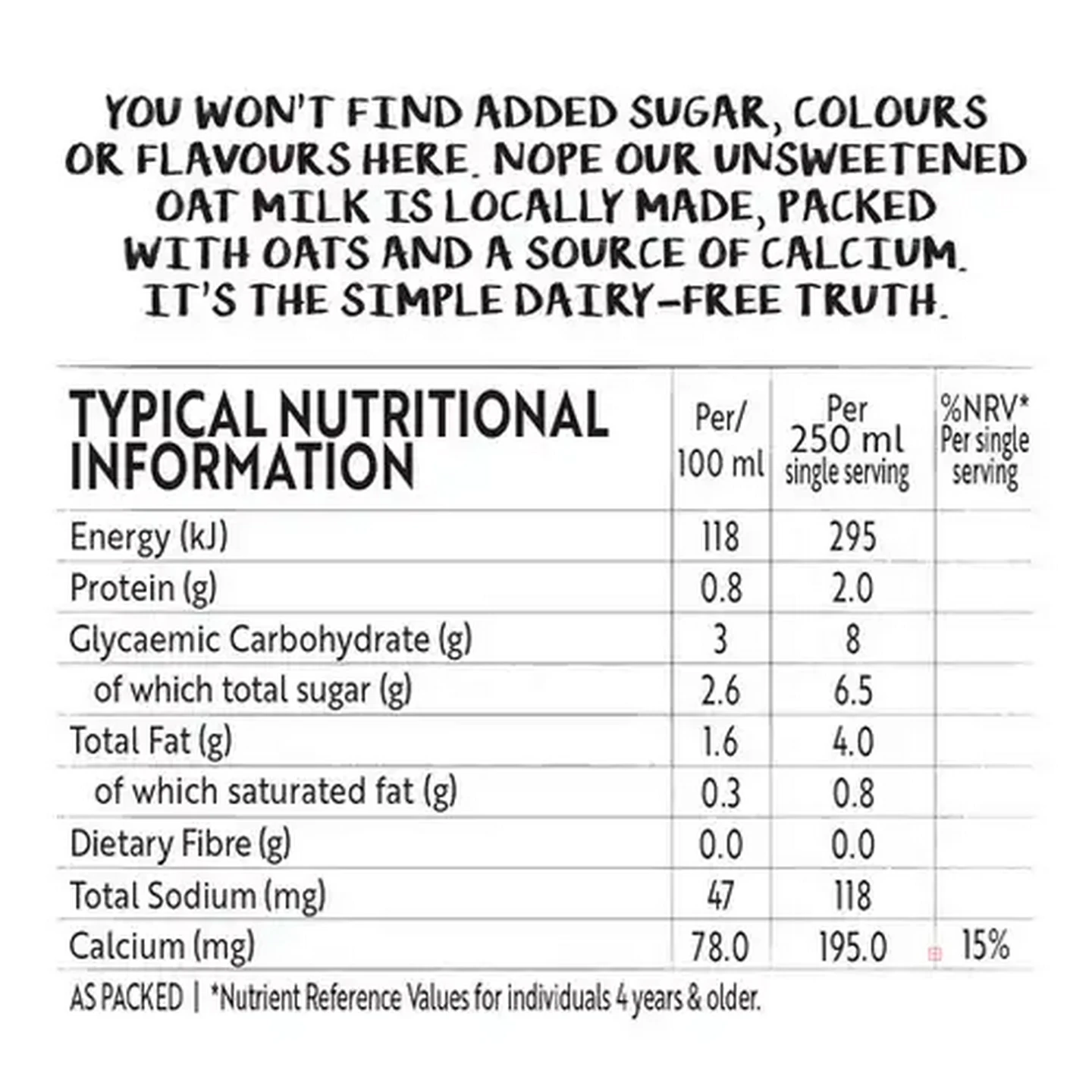 Image of Simple Truth Unsweetened Oat Milk 1L