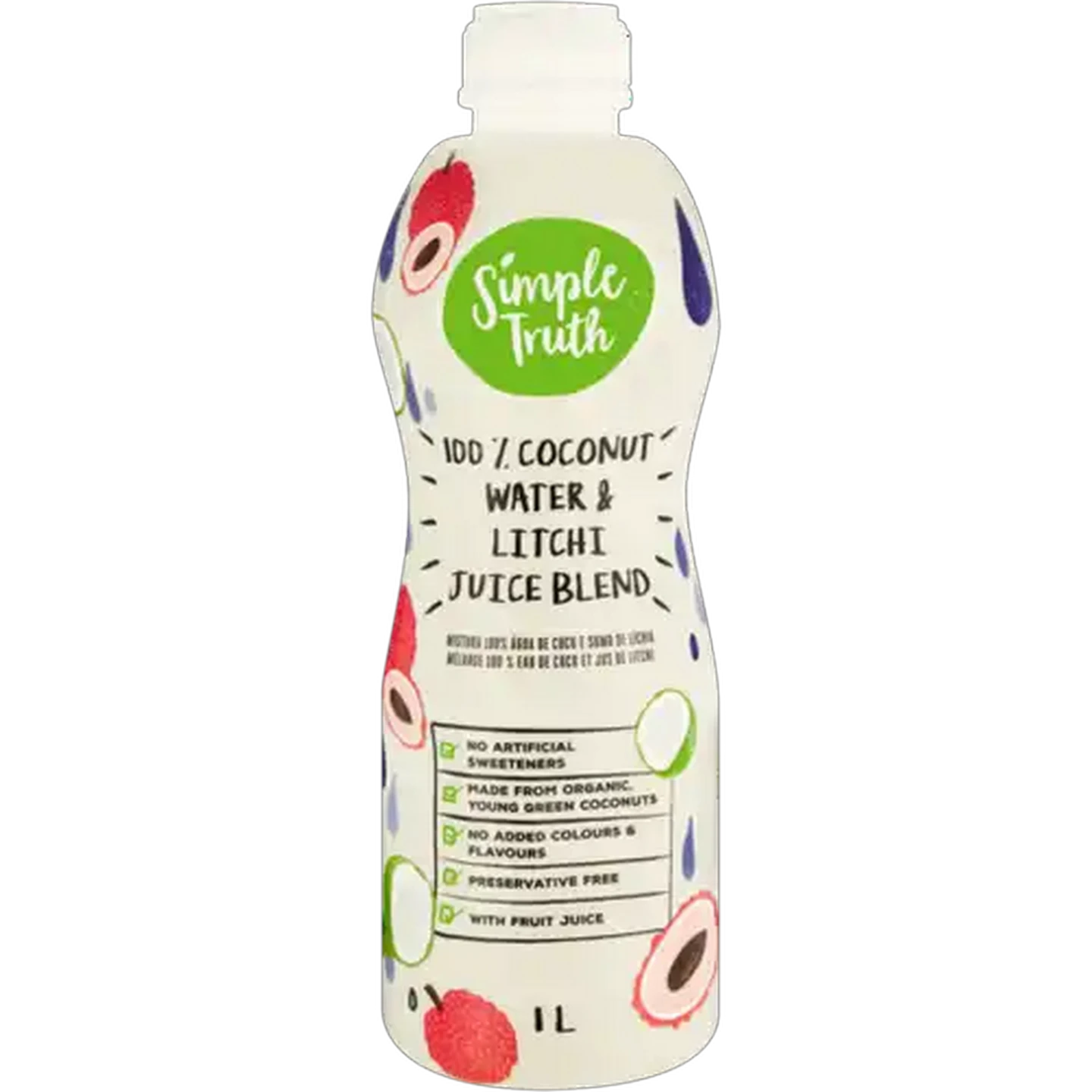 Image of Simple Truth 100% Coconut Water & Litchi Juice Blend 1L