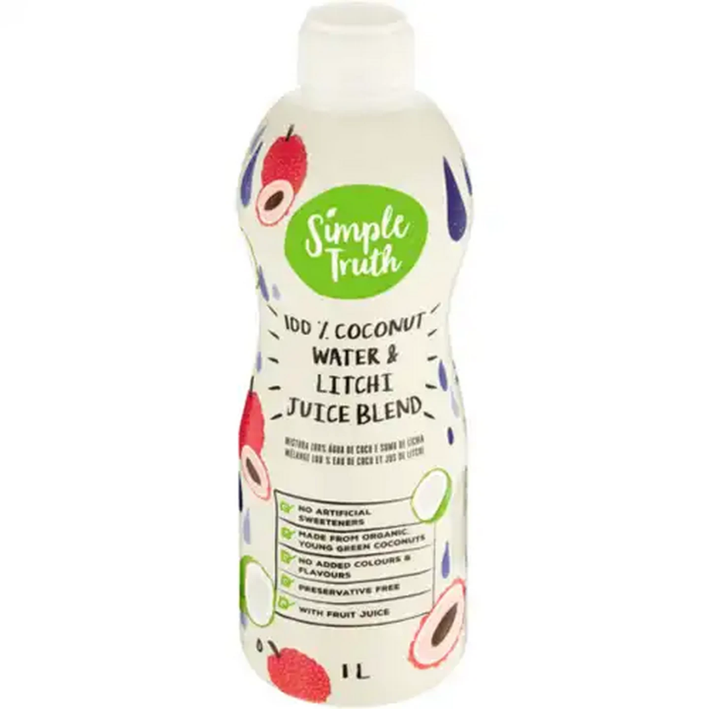 Image of Simple Truth 100% Coconut Water & Litchi Juice Blend 1L