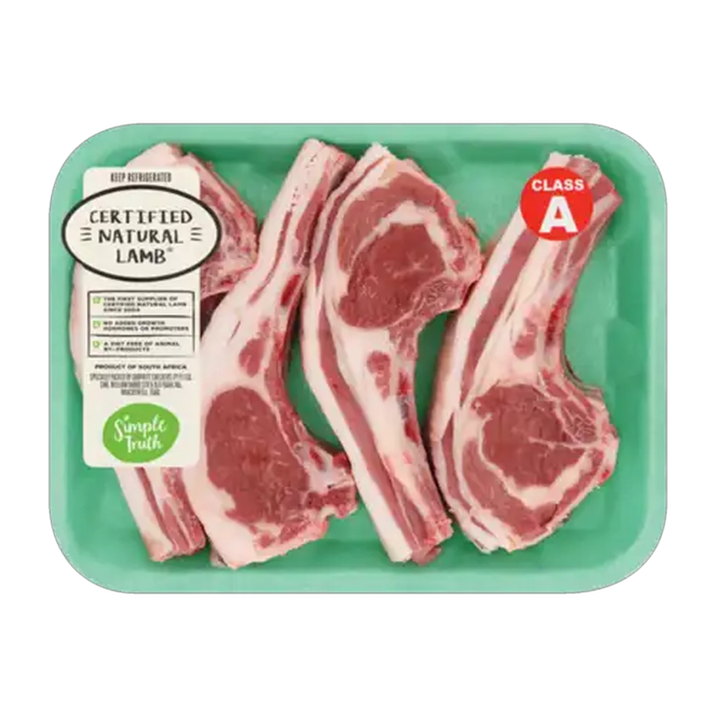 Image of Simple Truth Certified Natural Lamb Rib Chops Per kg
