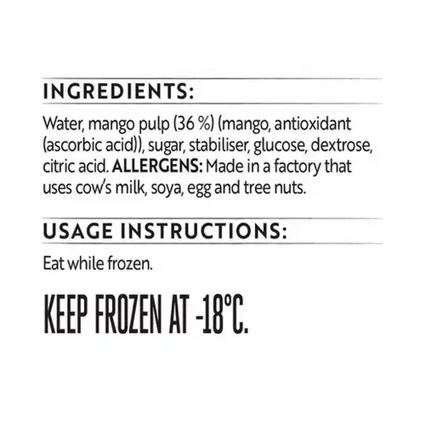 Image of Simple Truth Vegan Mango Sorbet 1L
