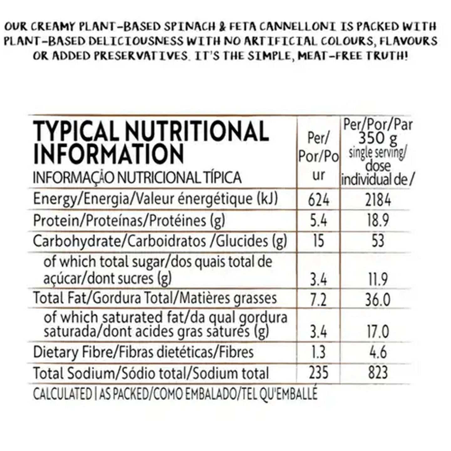Image of Simple Truth Frozen Plant-Based Spinach & Feta Cannelloni 350g