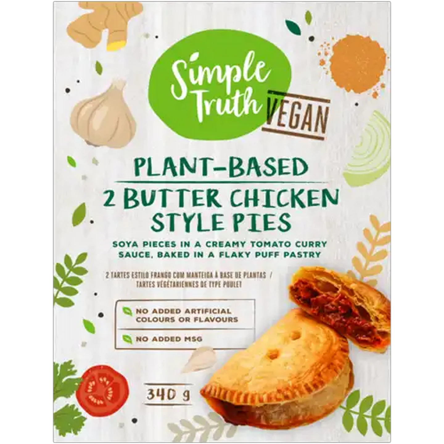 Image of Simple Truth Frozen Plant-Based Butter Chicken Style Pies 2 Pack