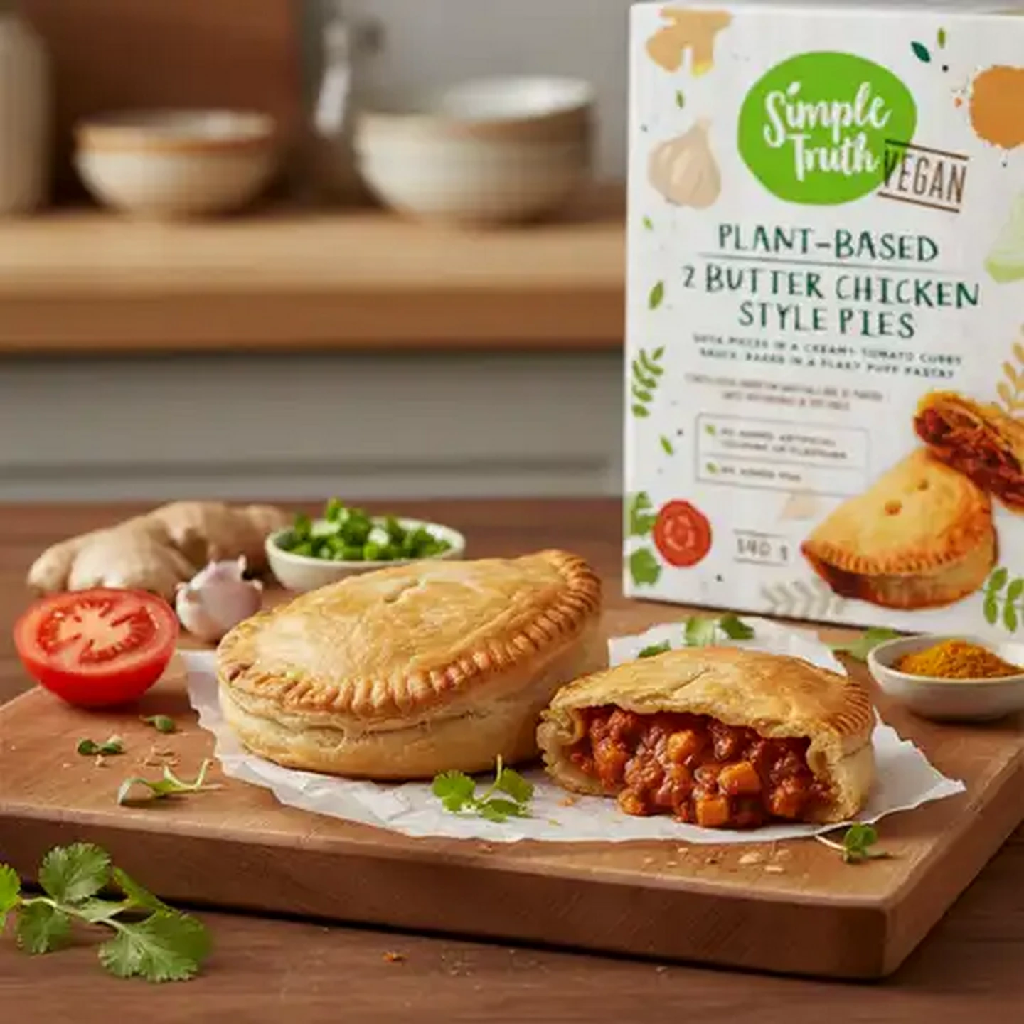 Image of Simple Truth Frozen Plant-Based Butter Chicken Style Pies 2 Pack