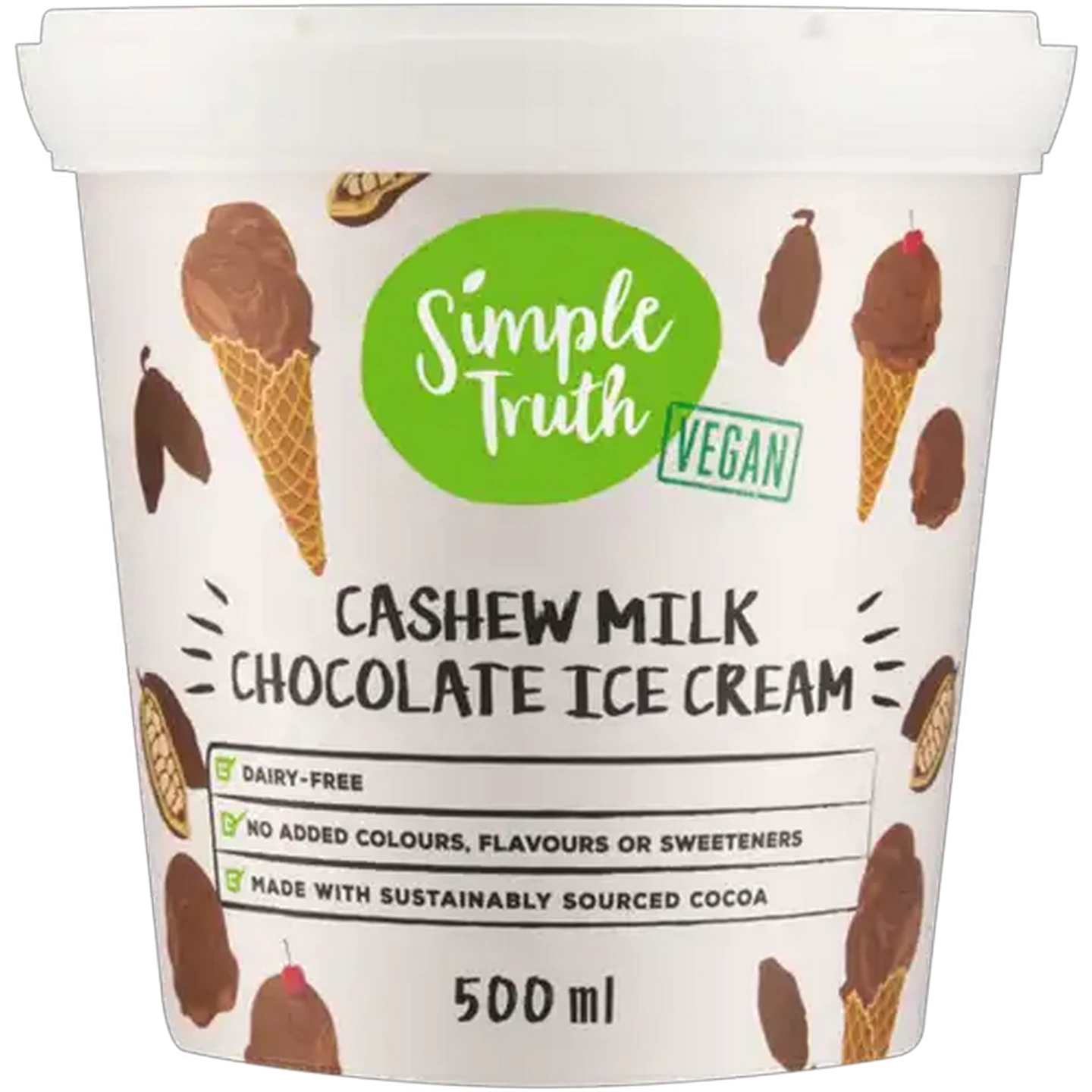 Image of Simple Truth Cashew Milk Chocolate Ice Cream 500ml
