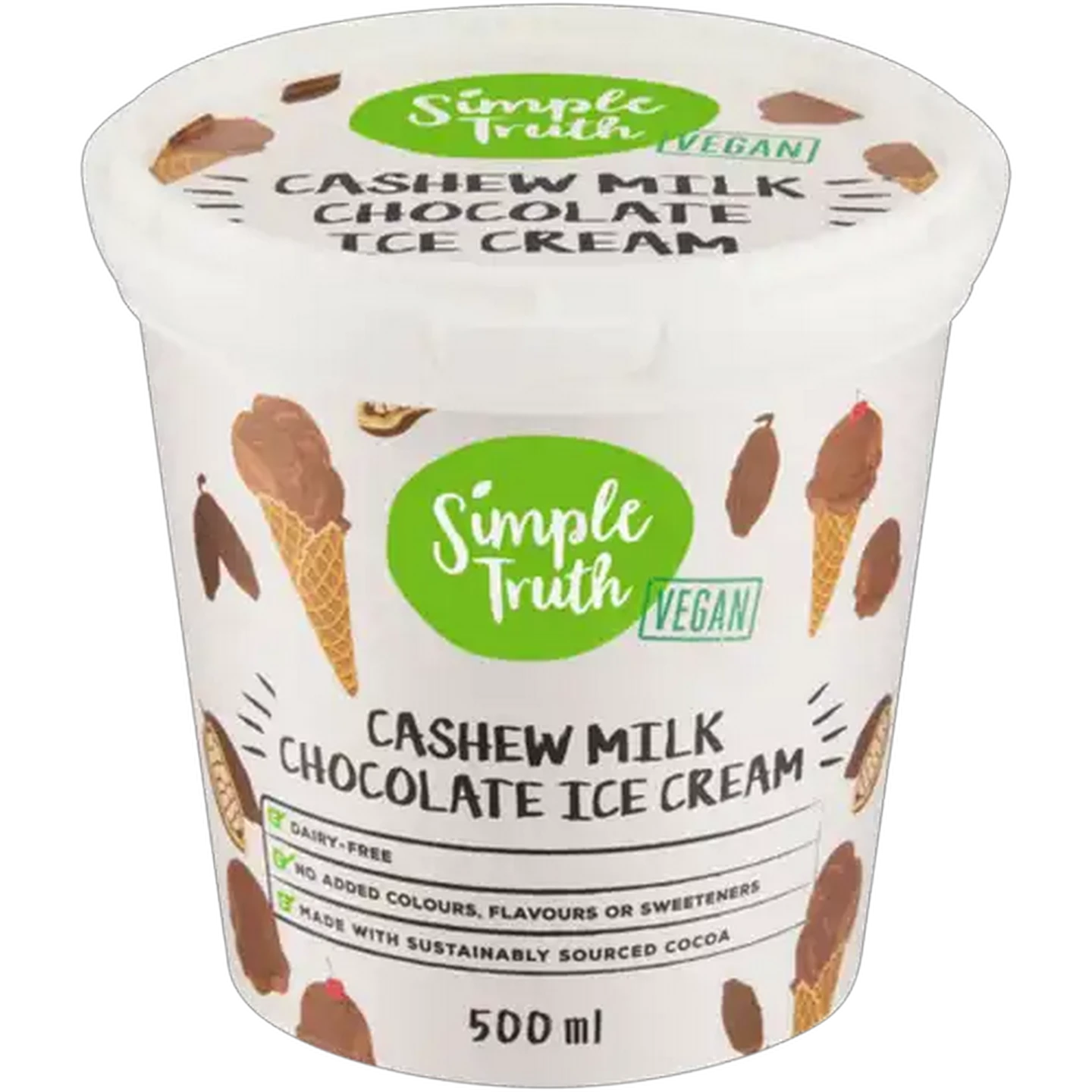 Image of Simple Truth Cashew Milk Chocolate Ice Cream 500ml
