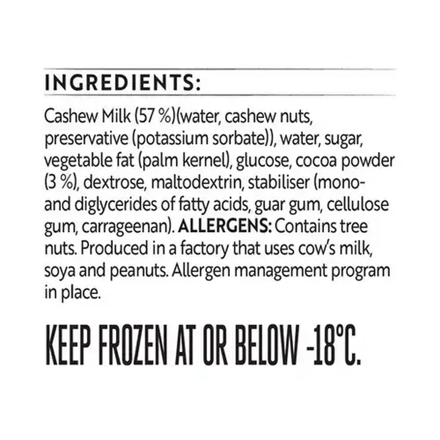 Image of Simple Truth Cashew Milk Chocolate Ice Cream 500ml