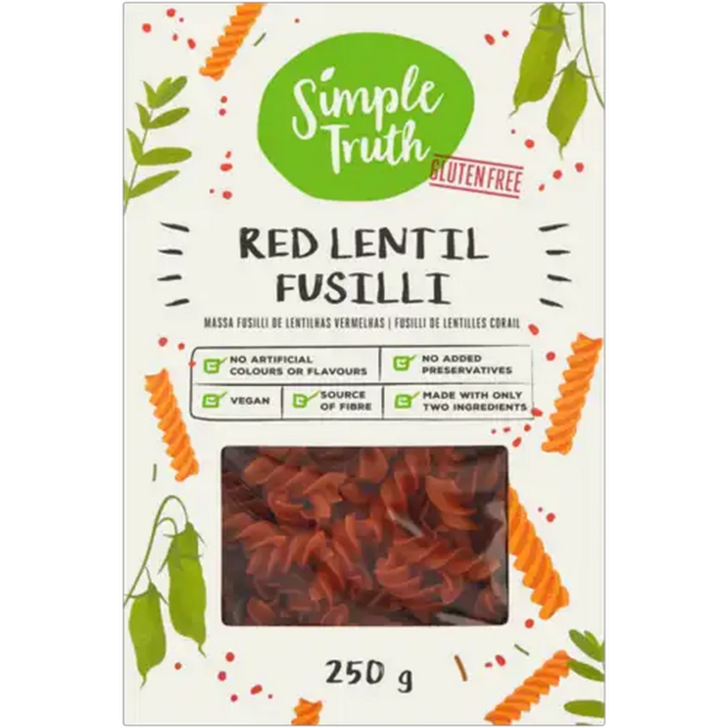 Image of Simple Truth Red Lentil Fusilli 250g