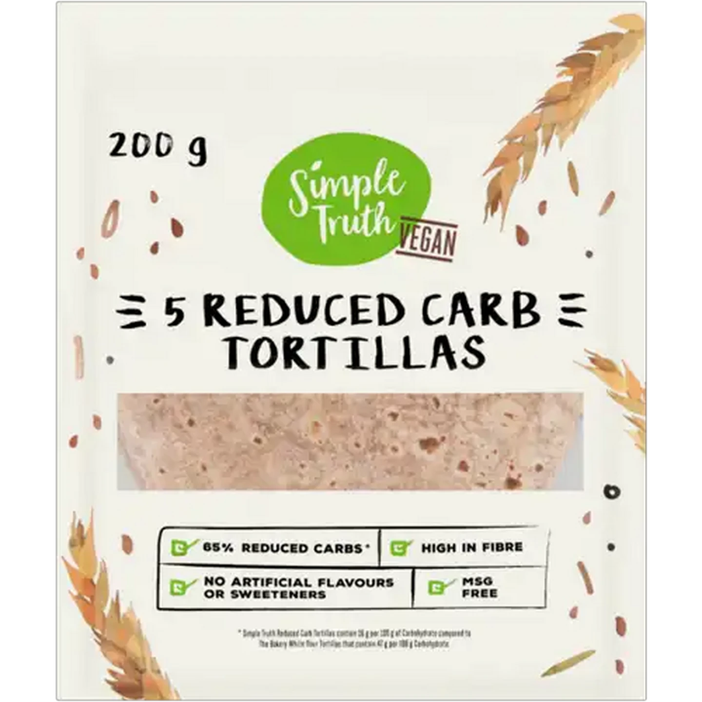Image of Simple Truth Vegan Reduced Carb Tortillas 5 Pack