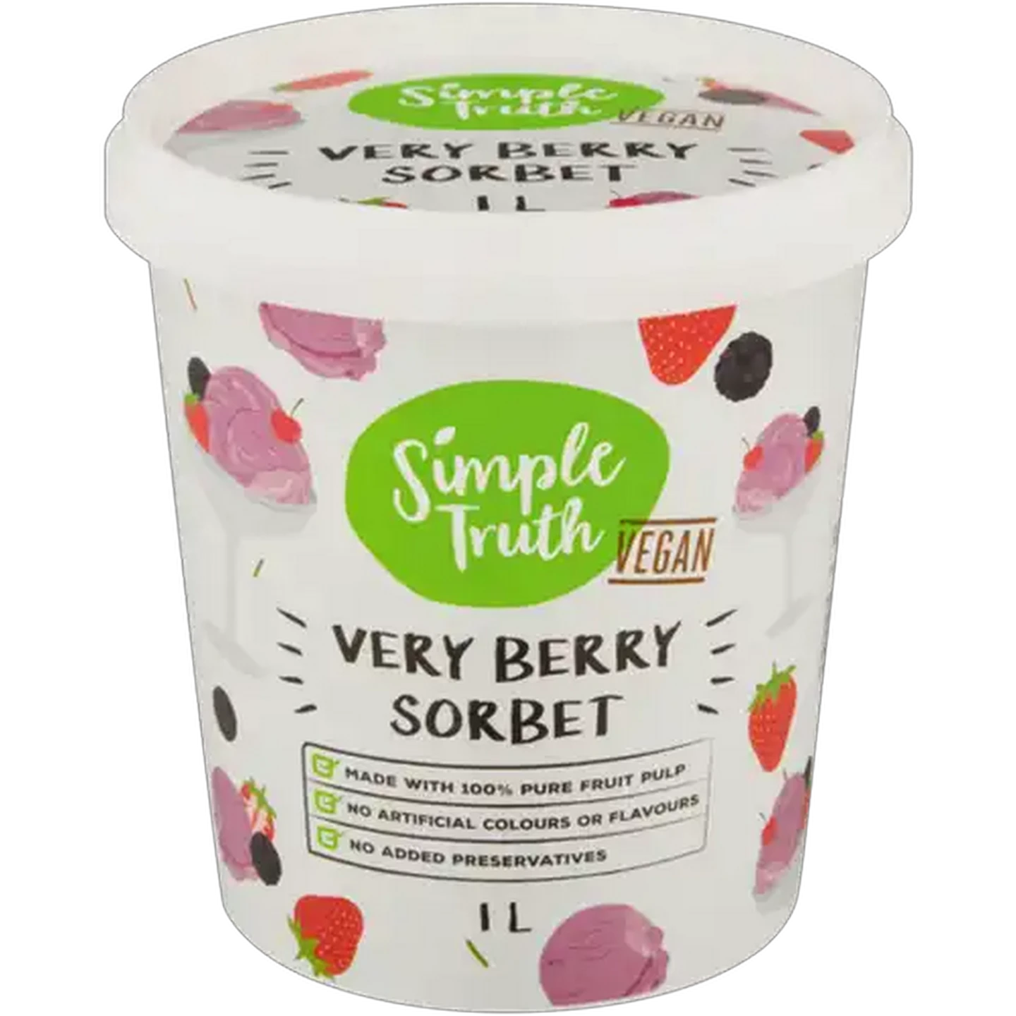 Image of Simple Truth Vegan Very Berry Sorbet 1L