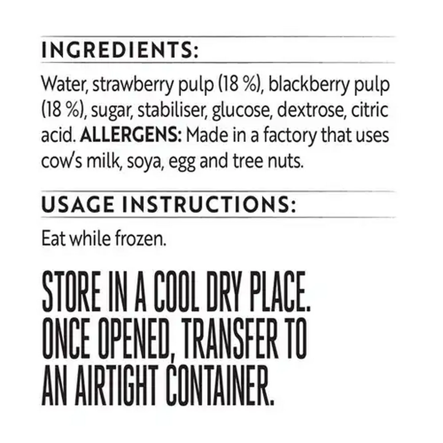 Image of Simple Truth Vegan Very Berry Sorbet 1L