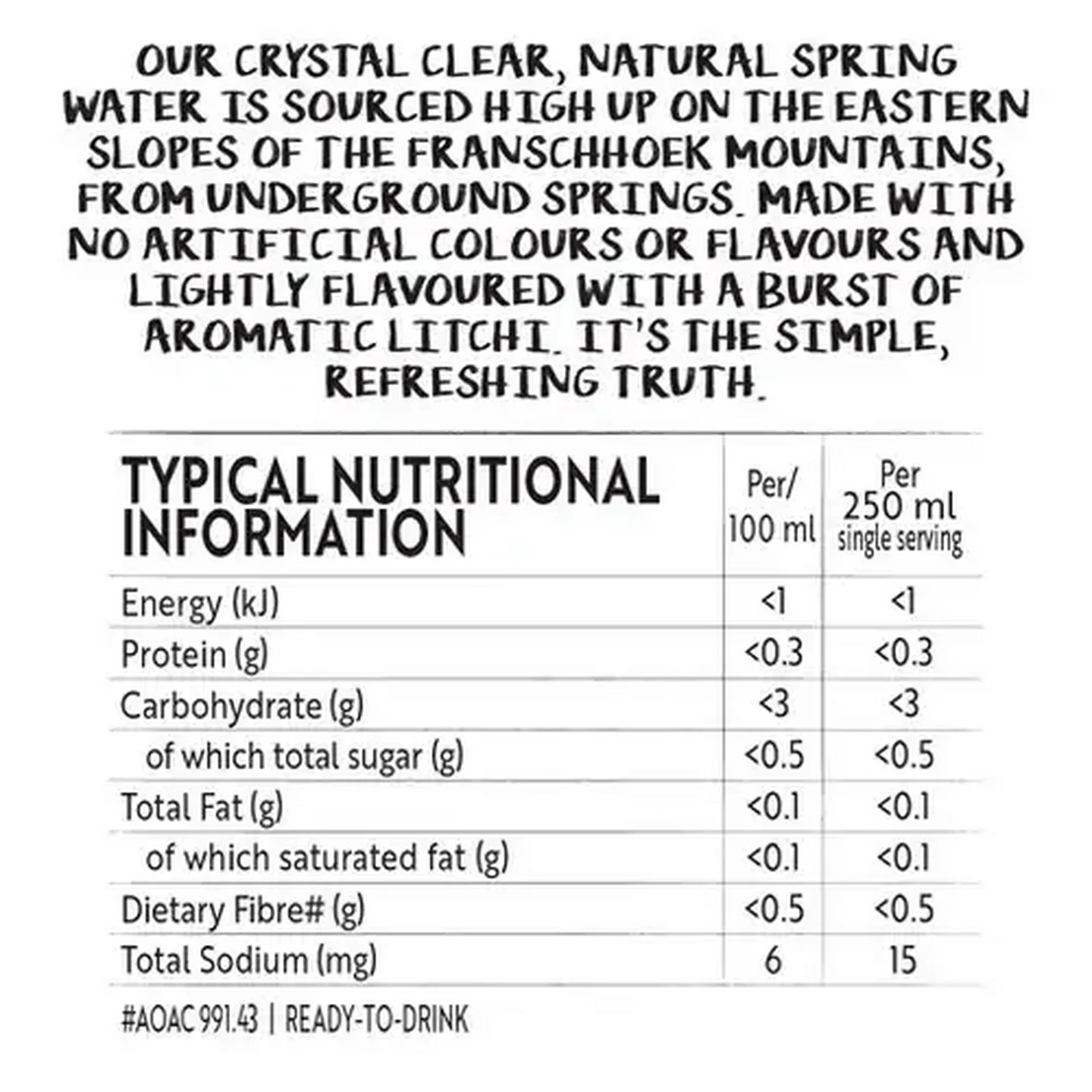 Image of Simple Truth Litchi Flavoured Sparkling Drink 500ml