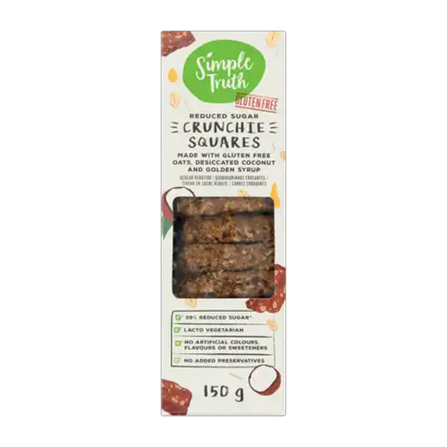 Image of Simple Truth Reduced Sugar Crunchie Squares 150g